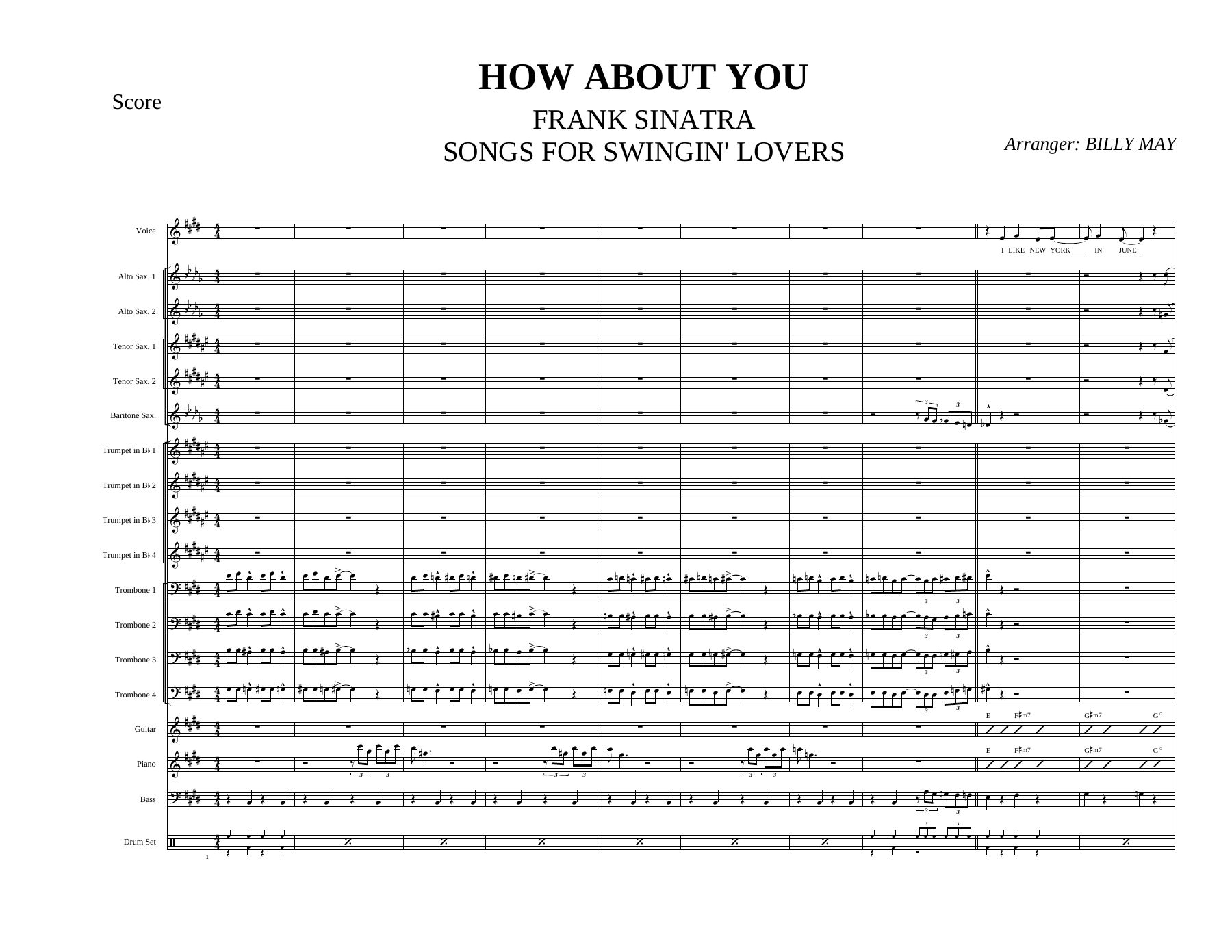 How About You (B.May) F.Sinatra — sheet music cover (first page)