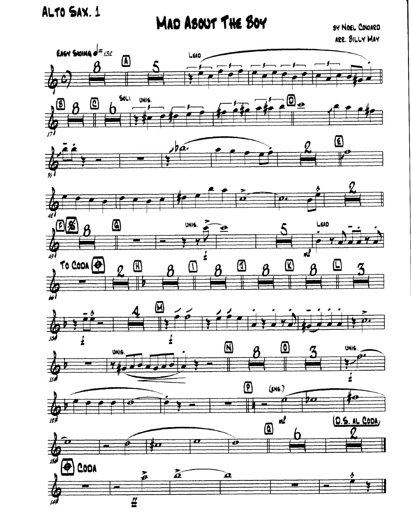 Mad About The Boy — sheet music cover (first page)