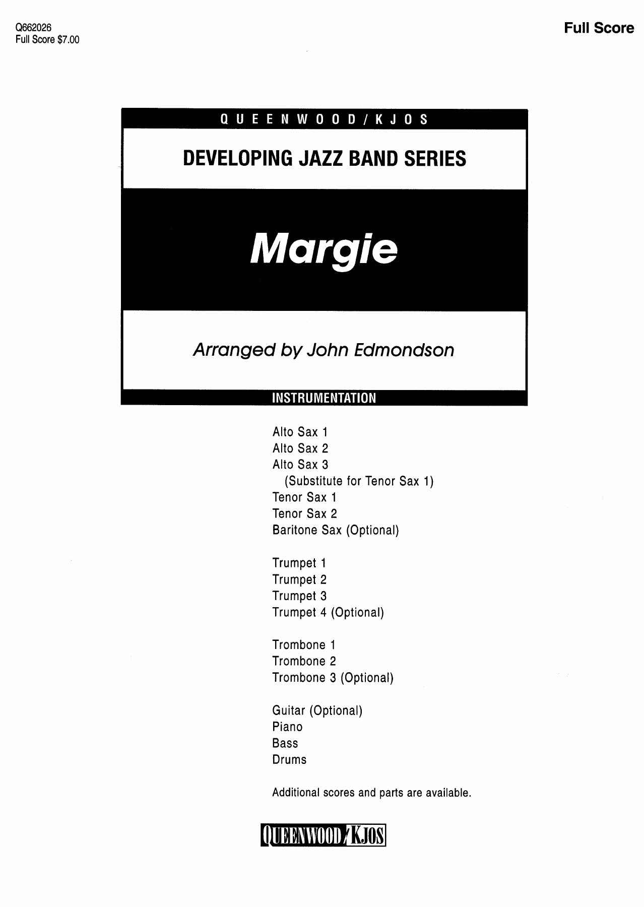 Margie (J.Edmondson) B.May — sheet music preview