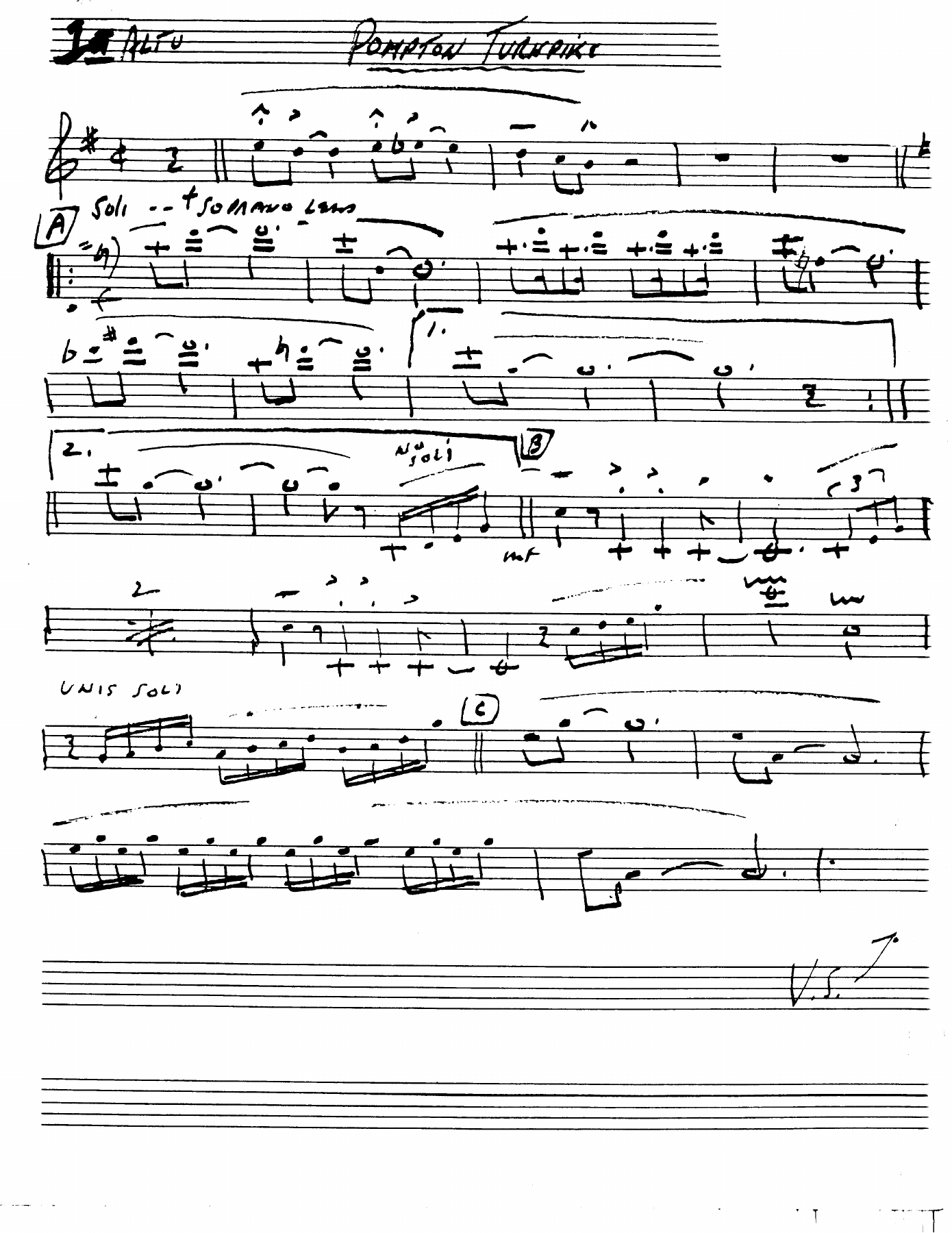 Pompton Turnpike (B.May) C.Barnet — sheet music preview