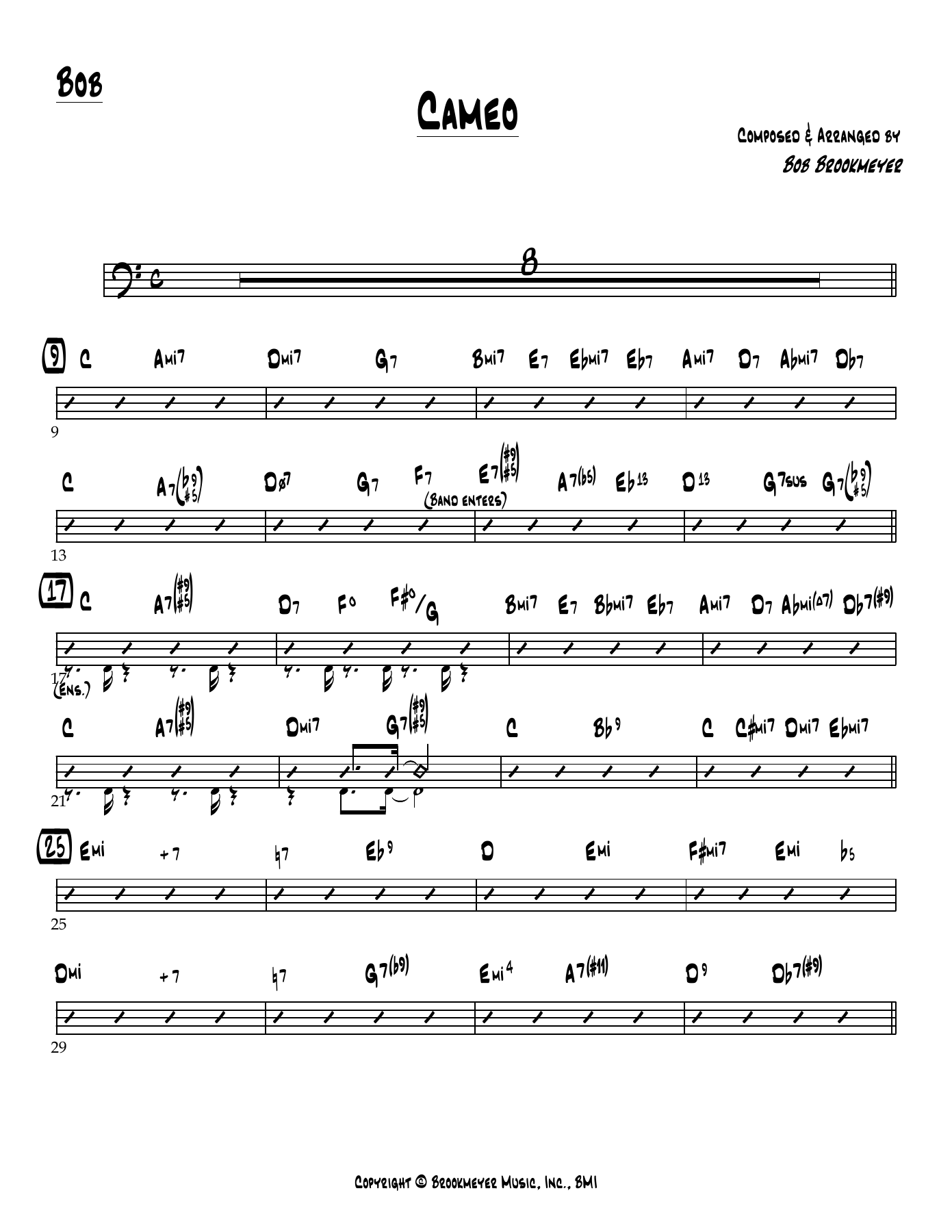 Cameo — sheet music preview