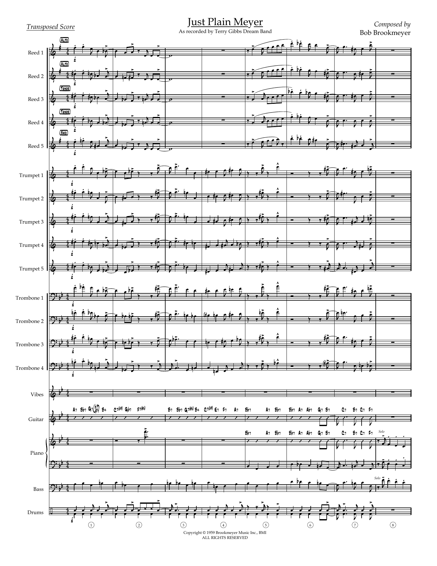 Just Plain Meyer (B.Brookmeyer) 2 — sheet music cover (first page)