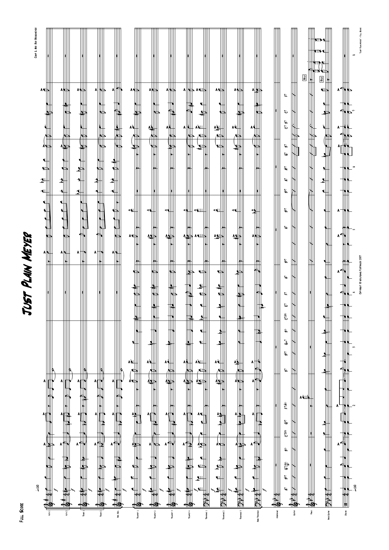 Just Plain Meyer (B.rookmeyer) 83p — sheet music cover (first page)