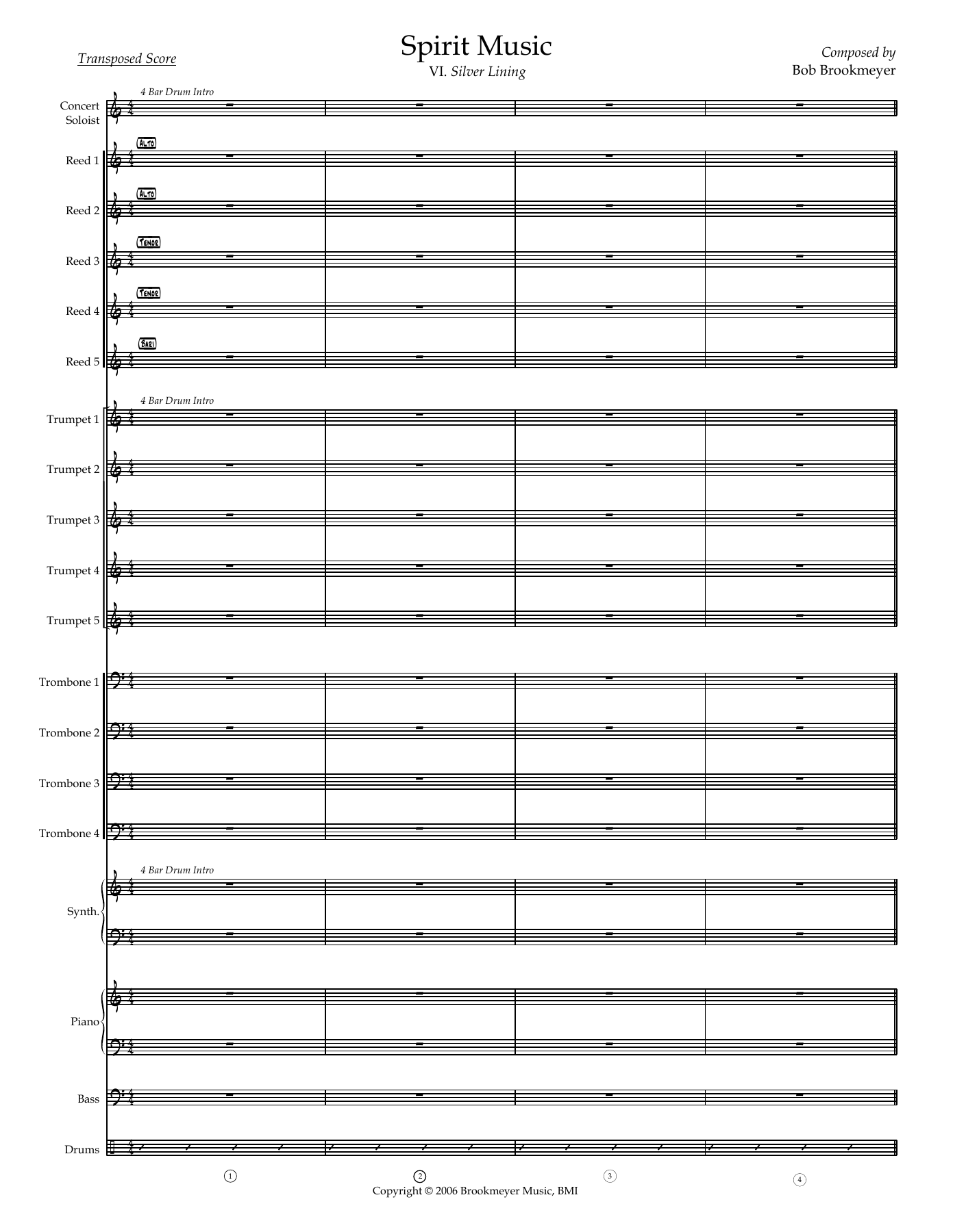 Spirit Music — sheet music cover (first page)