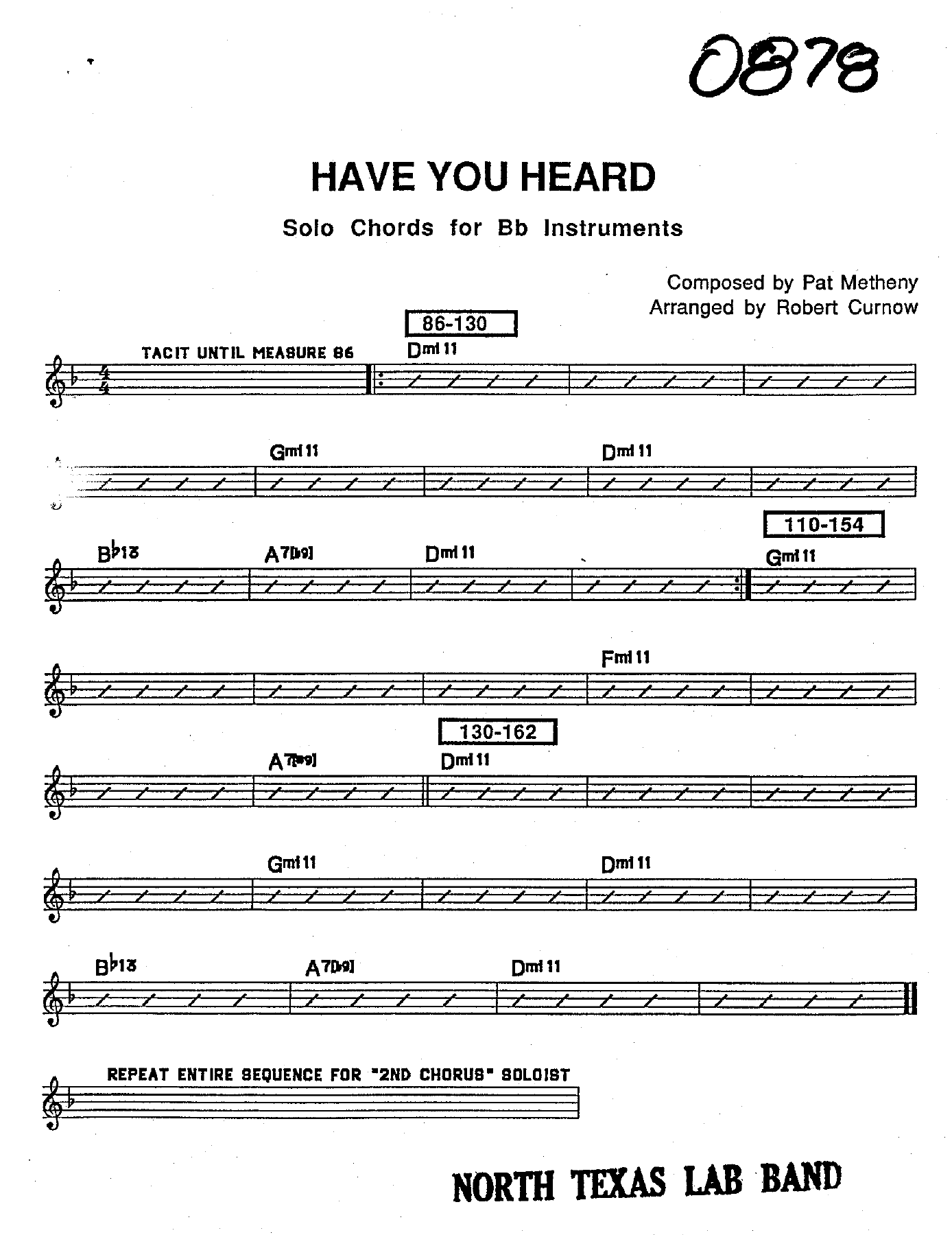 Have You Heard — Big Band sheet music arranged by B.Curnow | Jazz Standard
