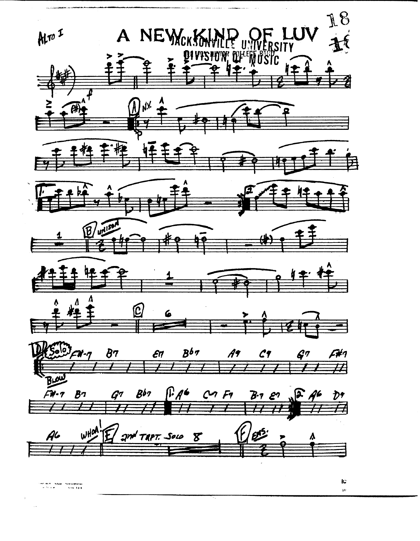 A New Kind Of Luv — sheet music preview