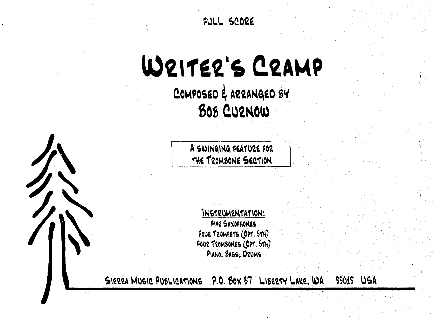 Writer's Cramp — sheet music cover (first page)