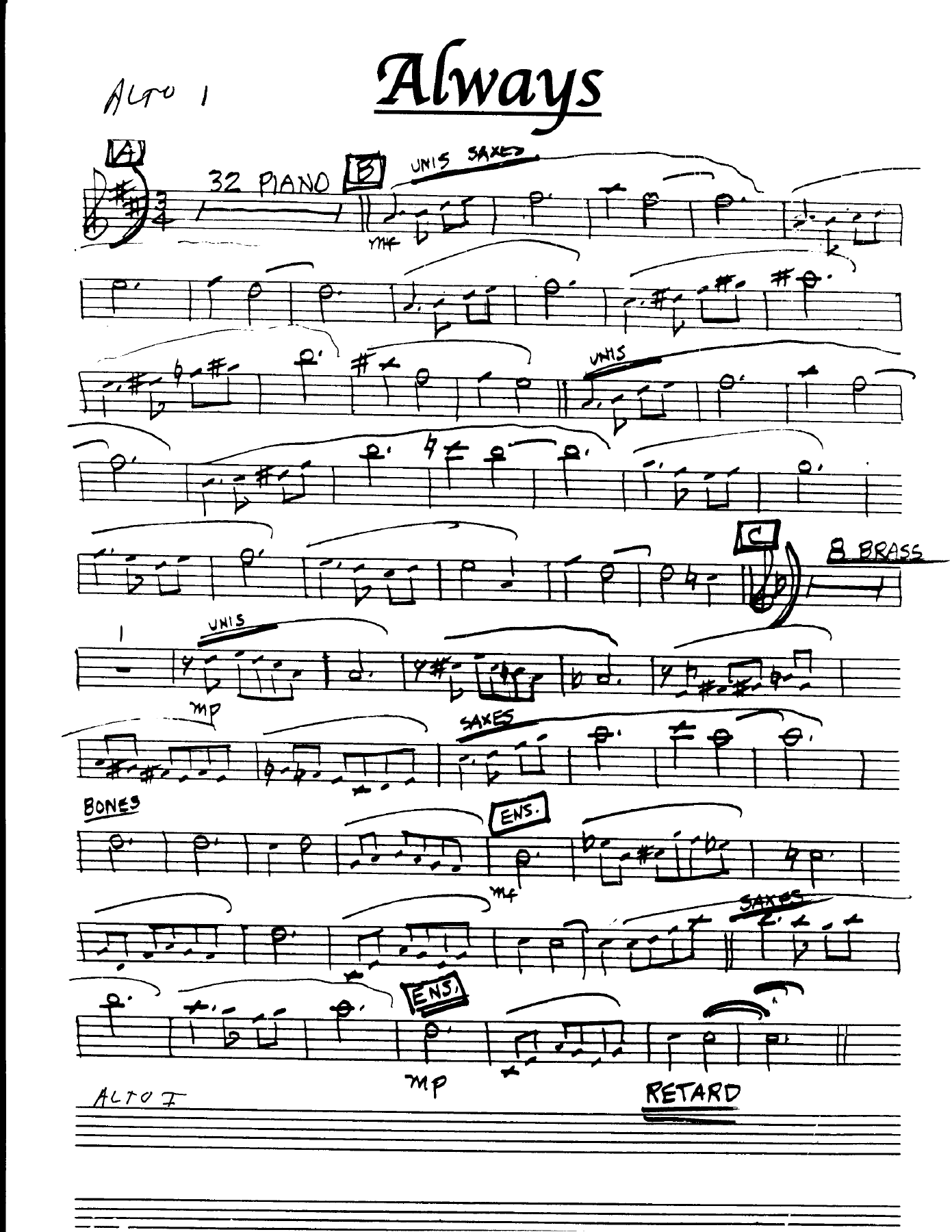 Always — sheet music cover (first page)