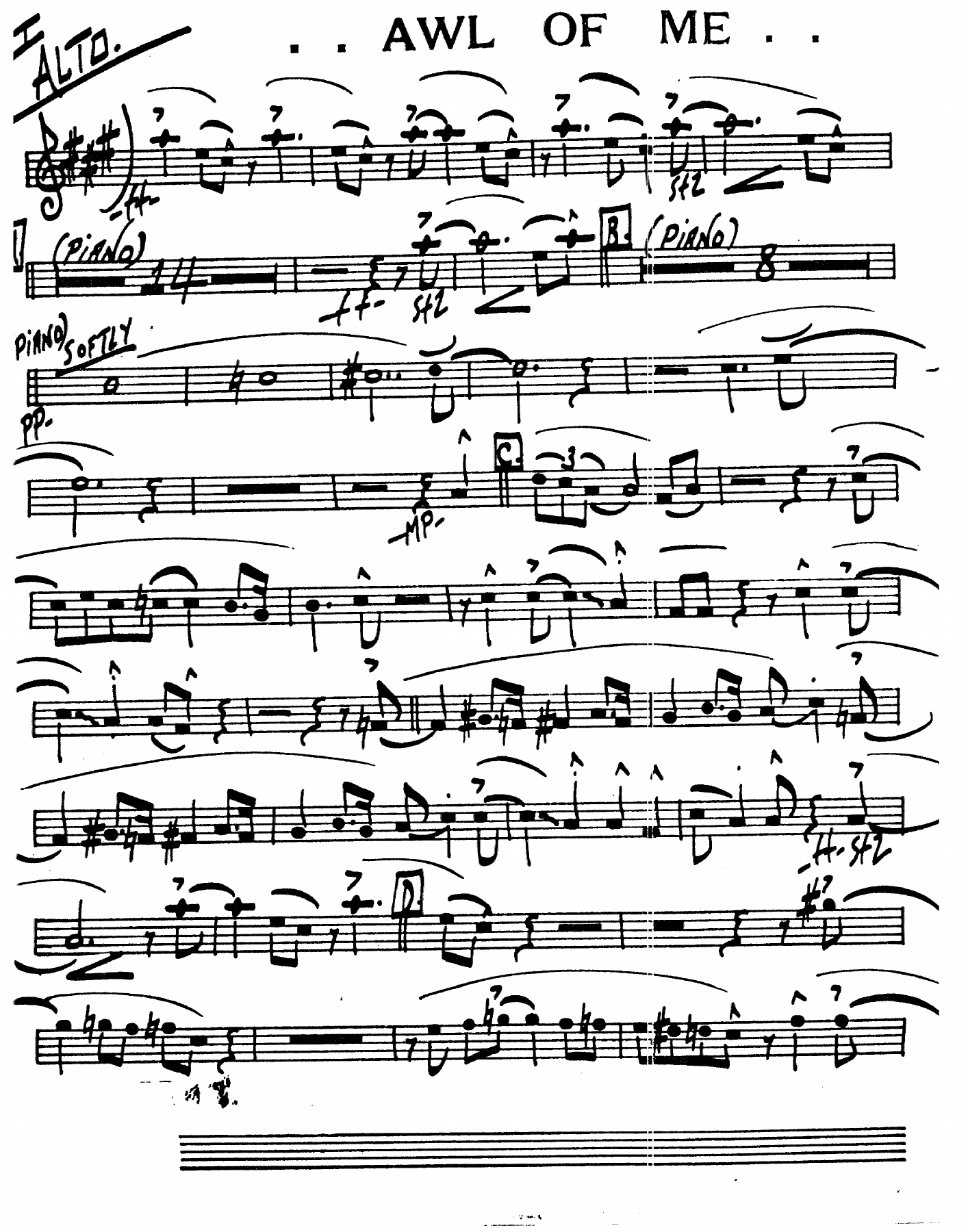 All Of Me — sheet music preview