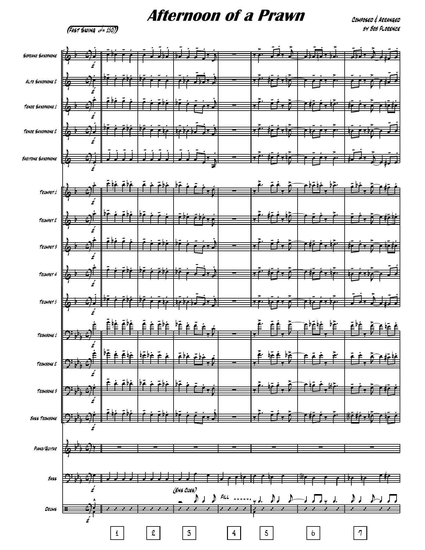 Afternoon Of A Prawn (B.Florence) MP3 + — sheet music preview