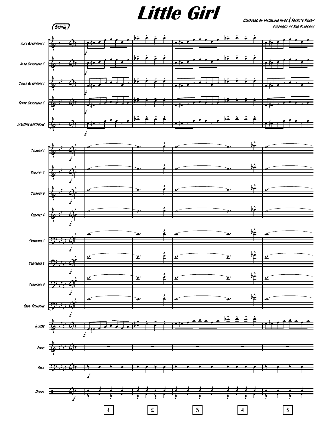 Little Girl — sheet music cover (first page)