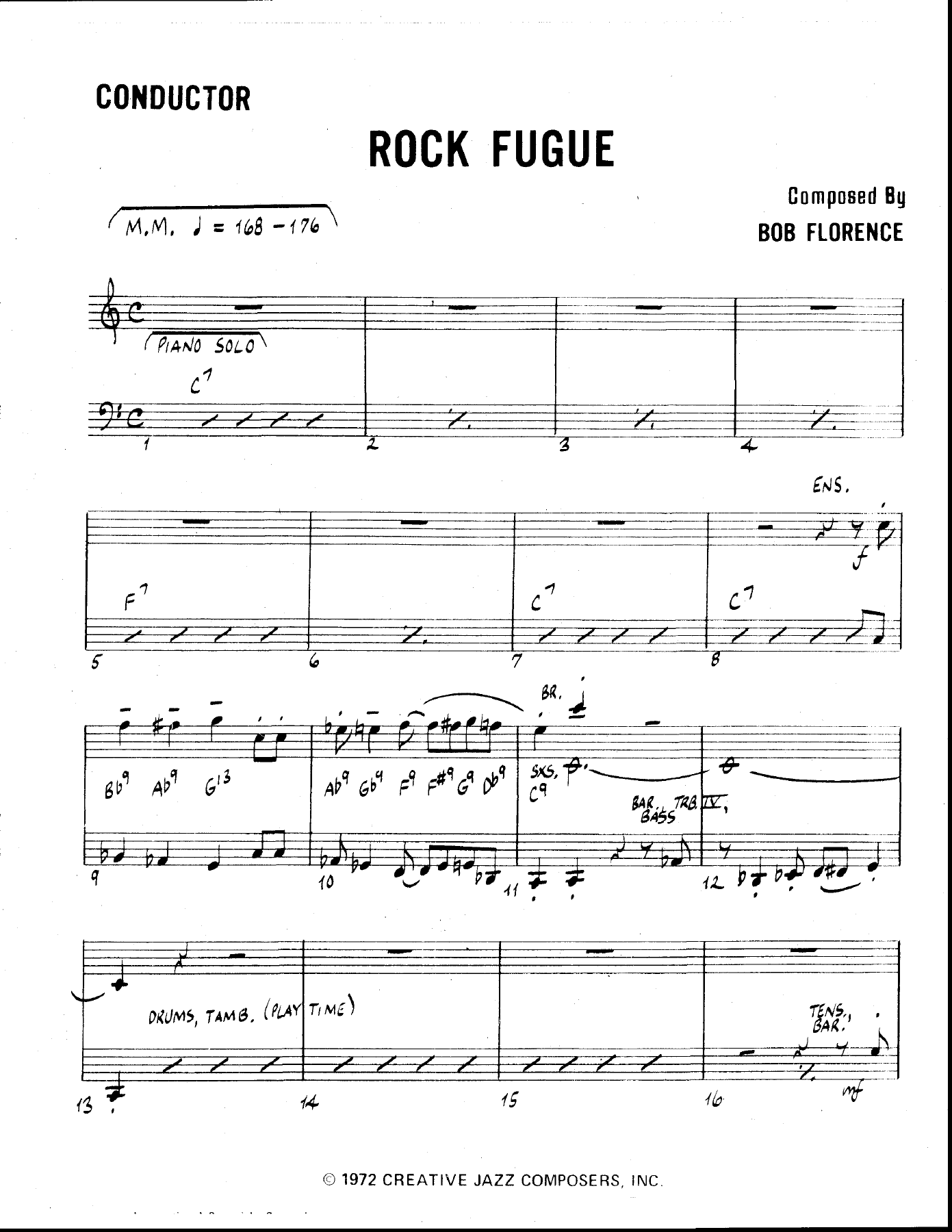 Rock Fugue — sheet music cover (first page)