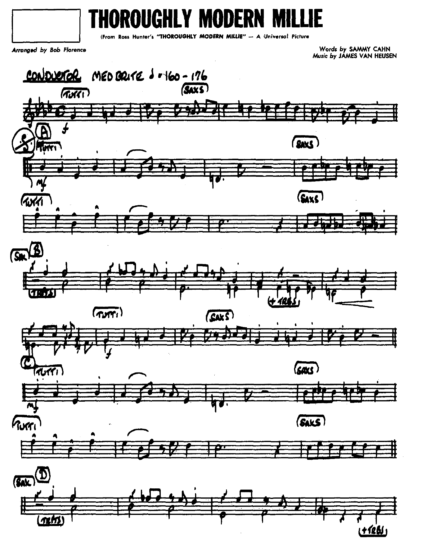 Thoroughly Modern Millie — Big Band sheet music arranged by B.Florence | Jazz Standard