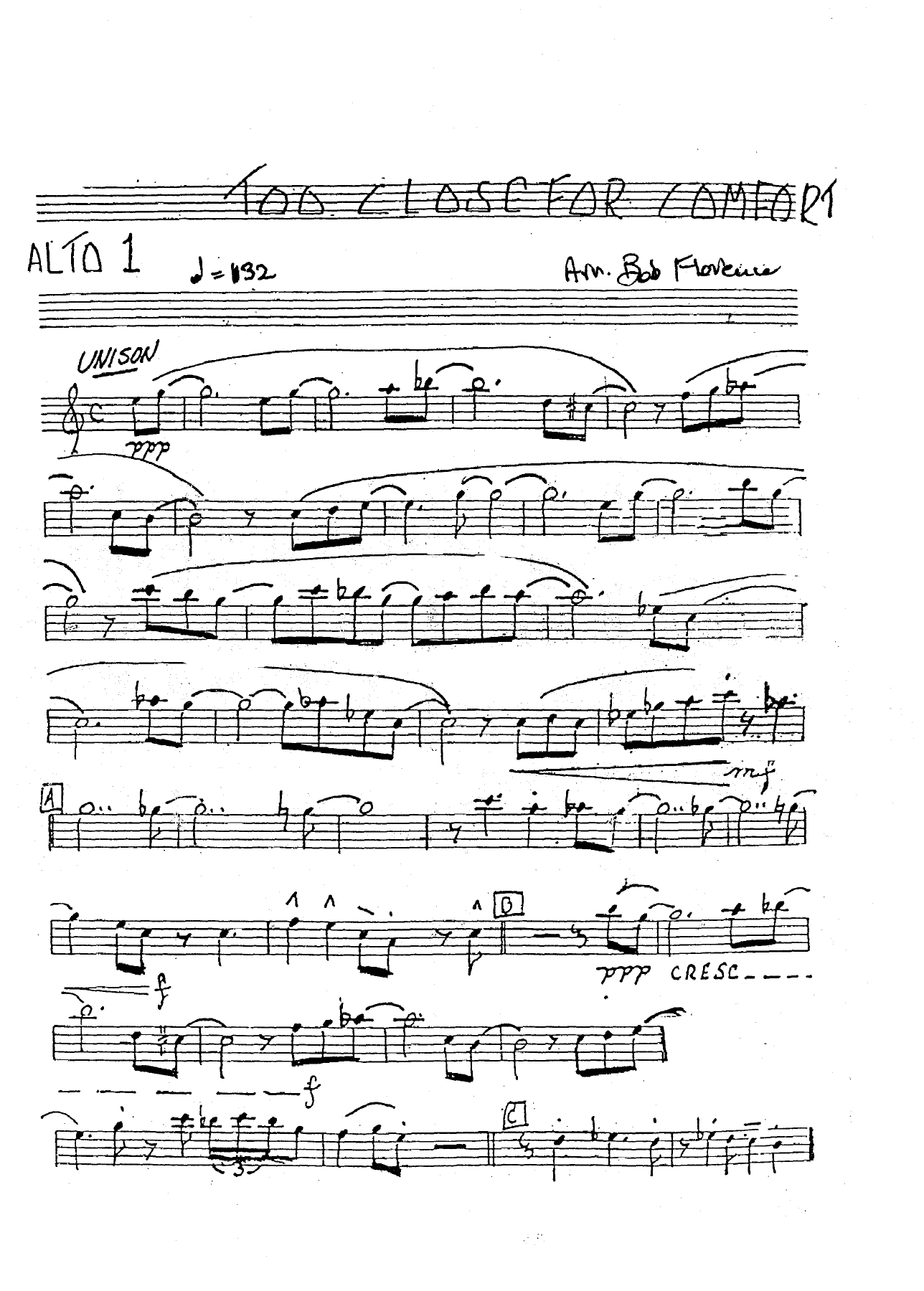 Too Close For Comfort — sheet music cover (first page)