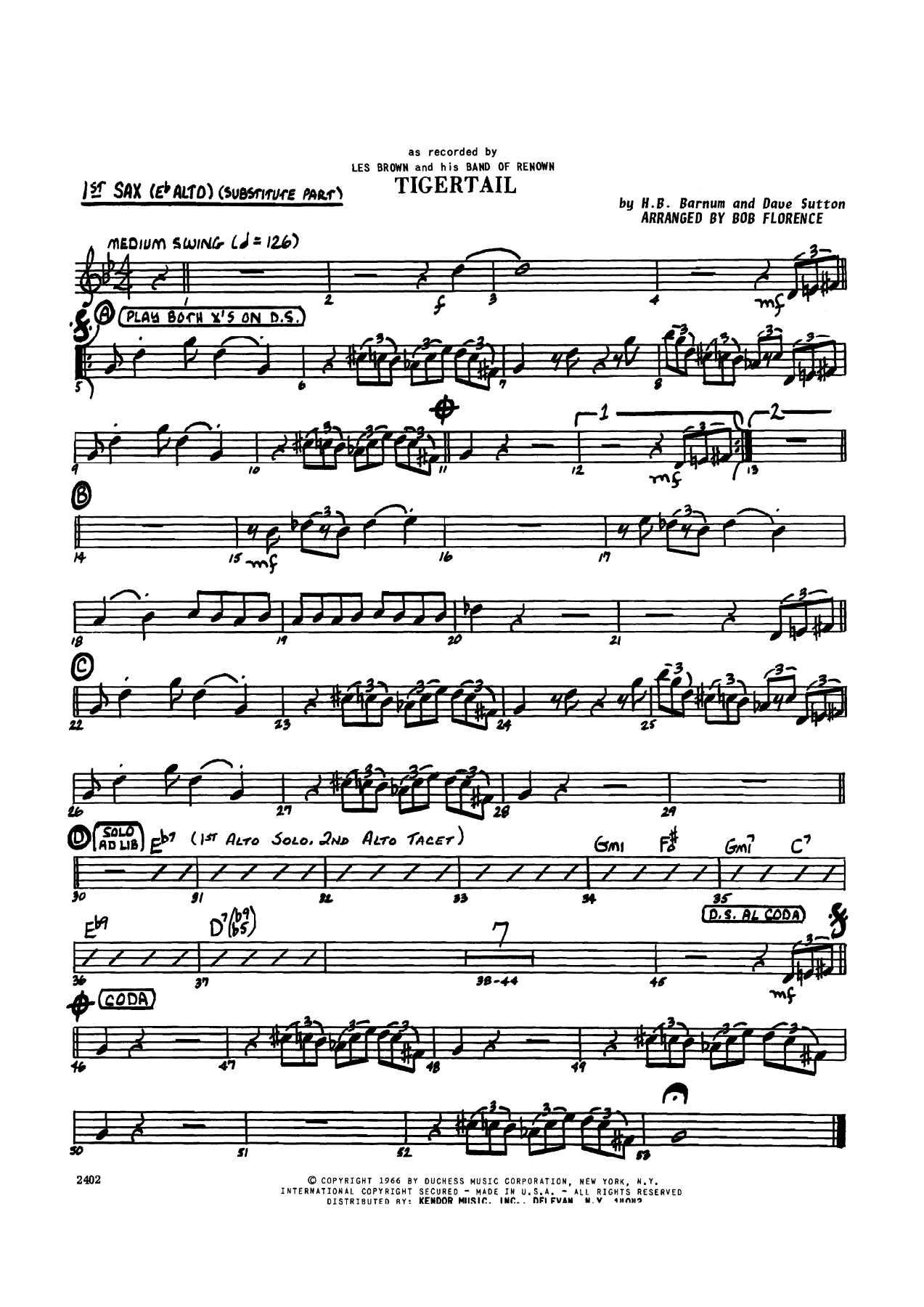 Tigertail (B.Florence) Les Brown — page 3