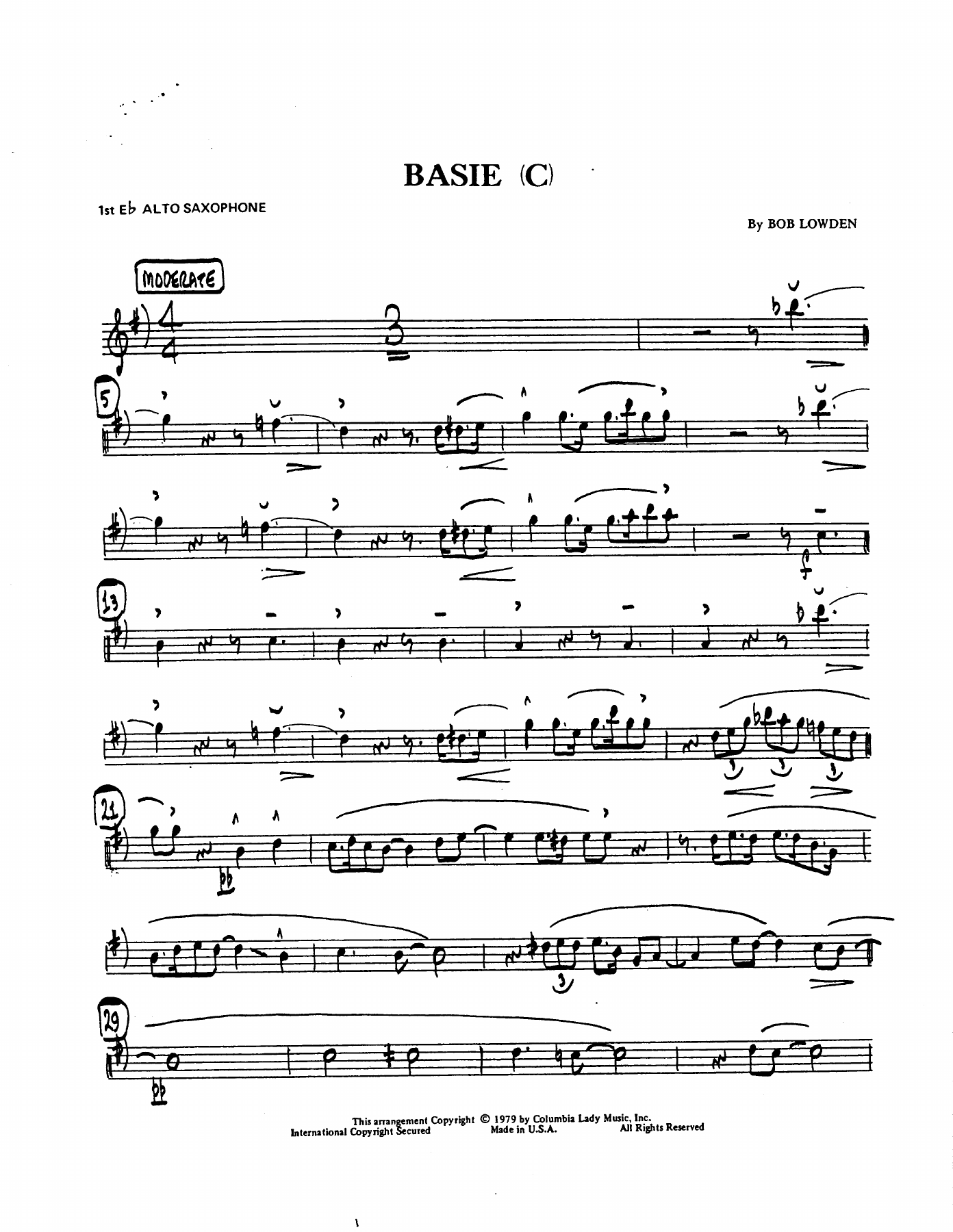 Basie C — sheet music preview