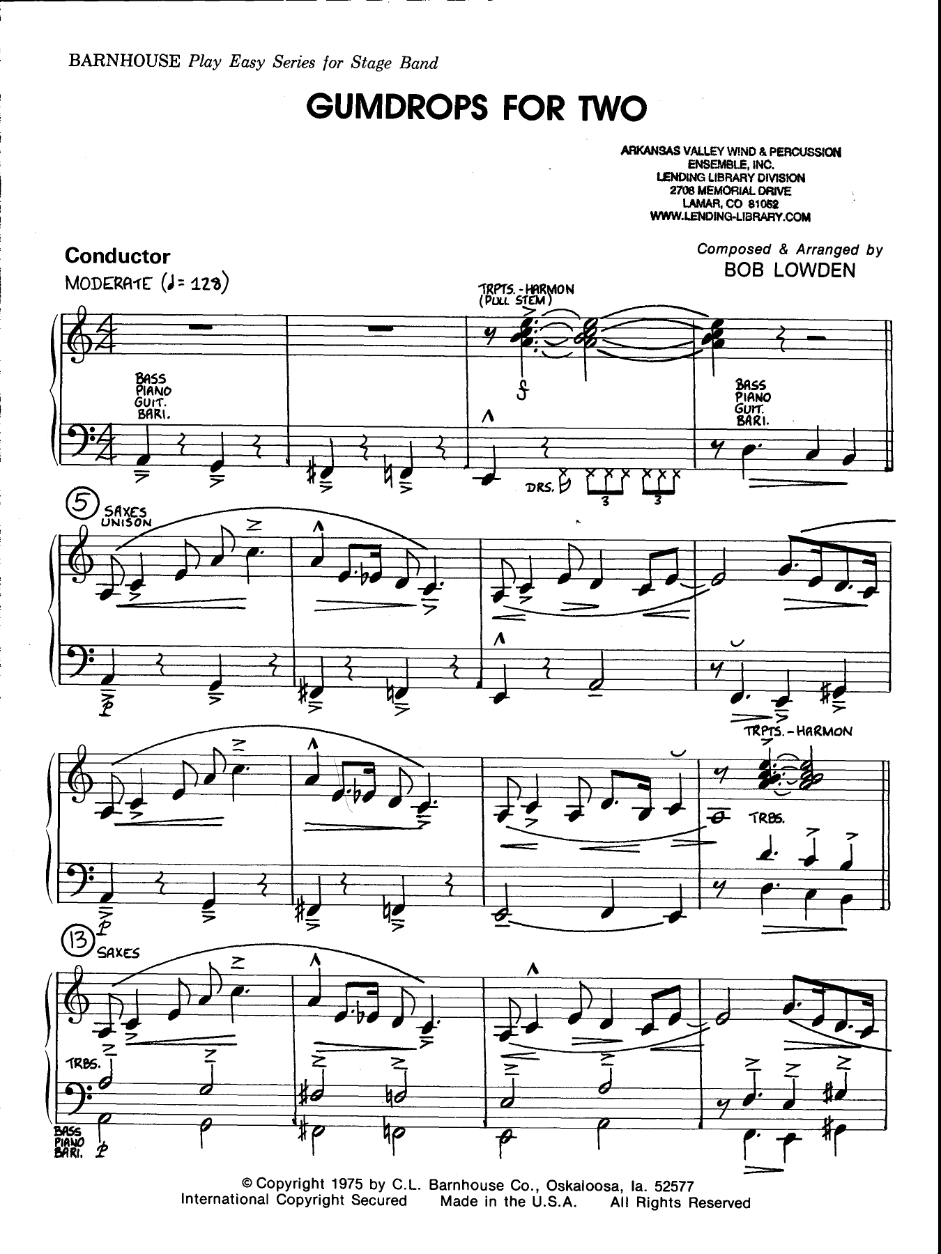 Gumdrops For Two — sheet music cover (first page)