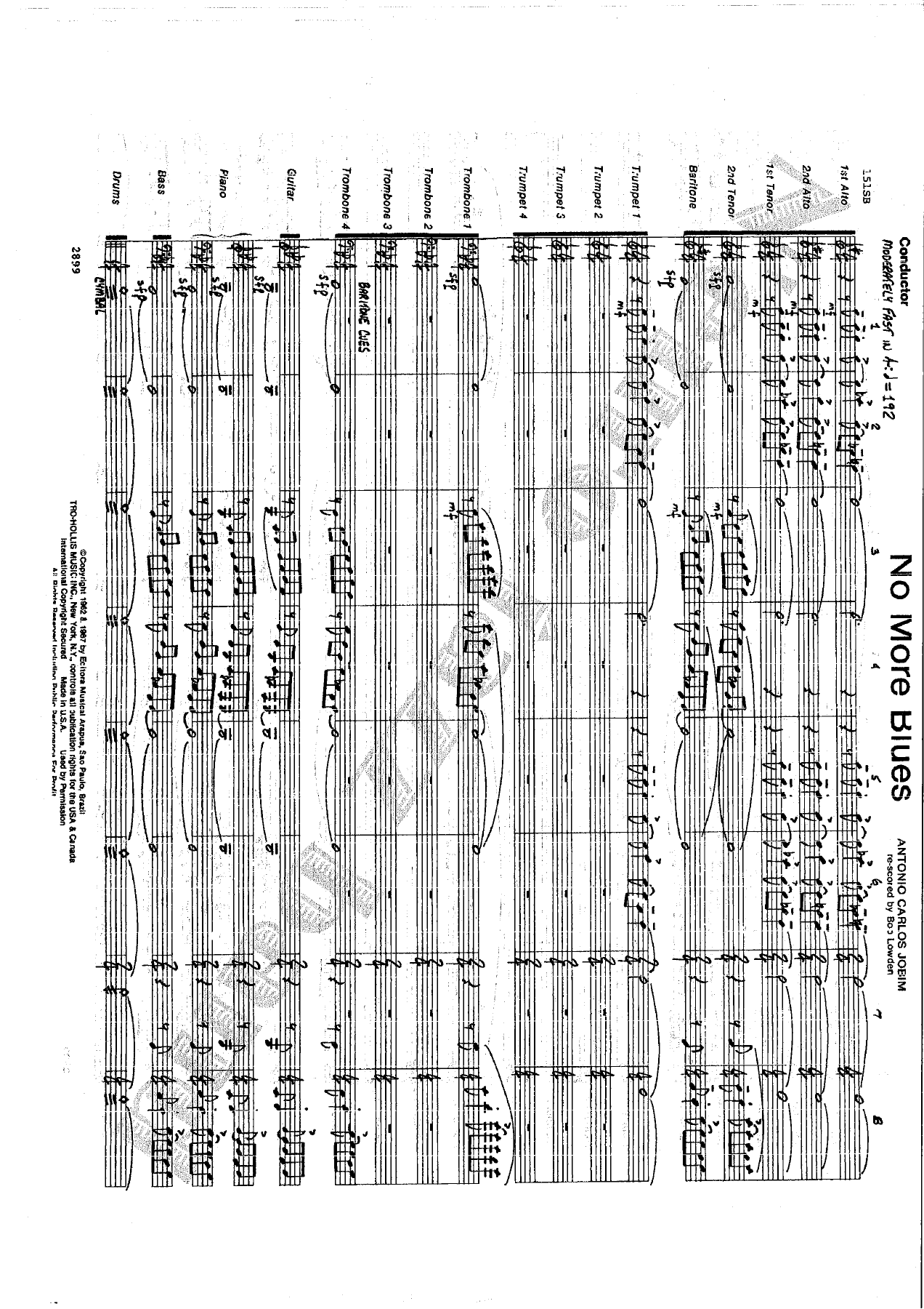 No More Blues — sheet music cover (first page)