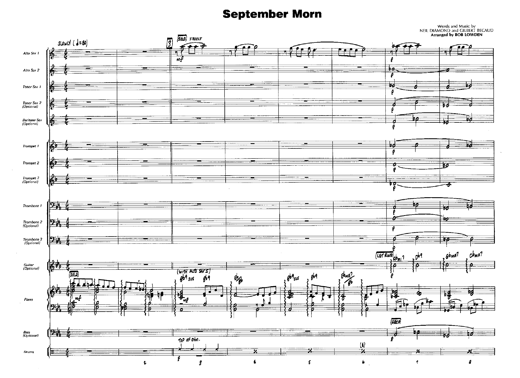 September Morn — sheet music cover (first page)