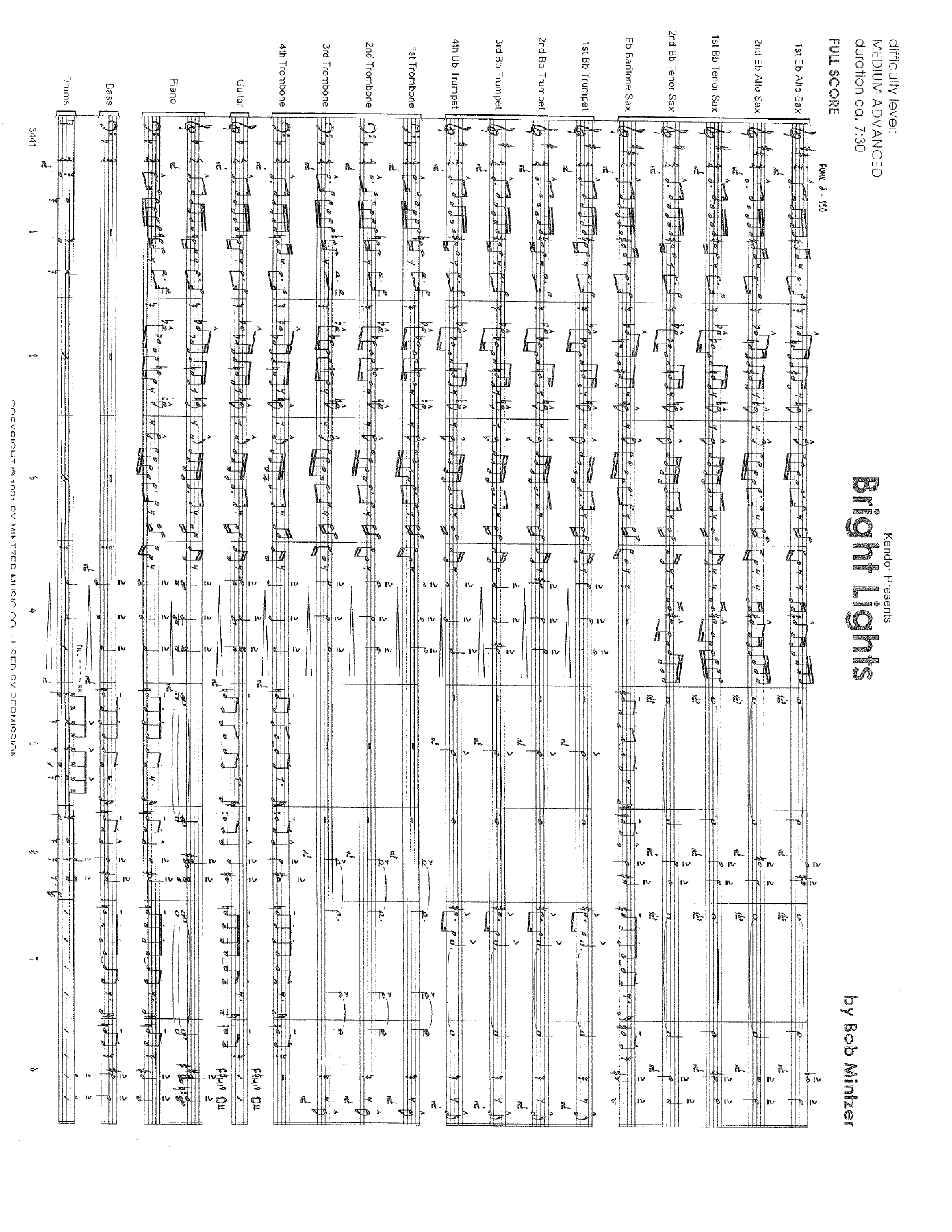 Bright Lights (B.Mintzer) MP3 — sheet music cover (first page)