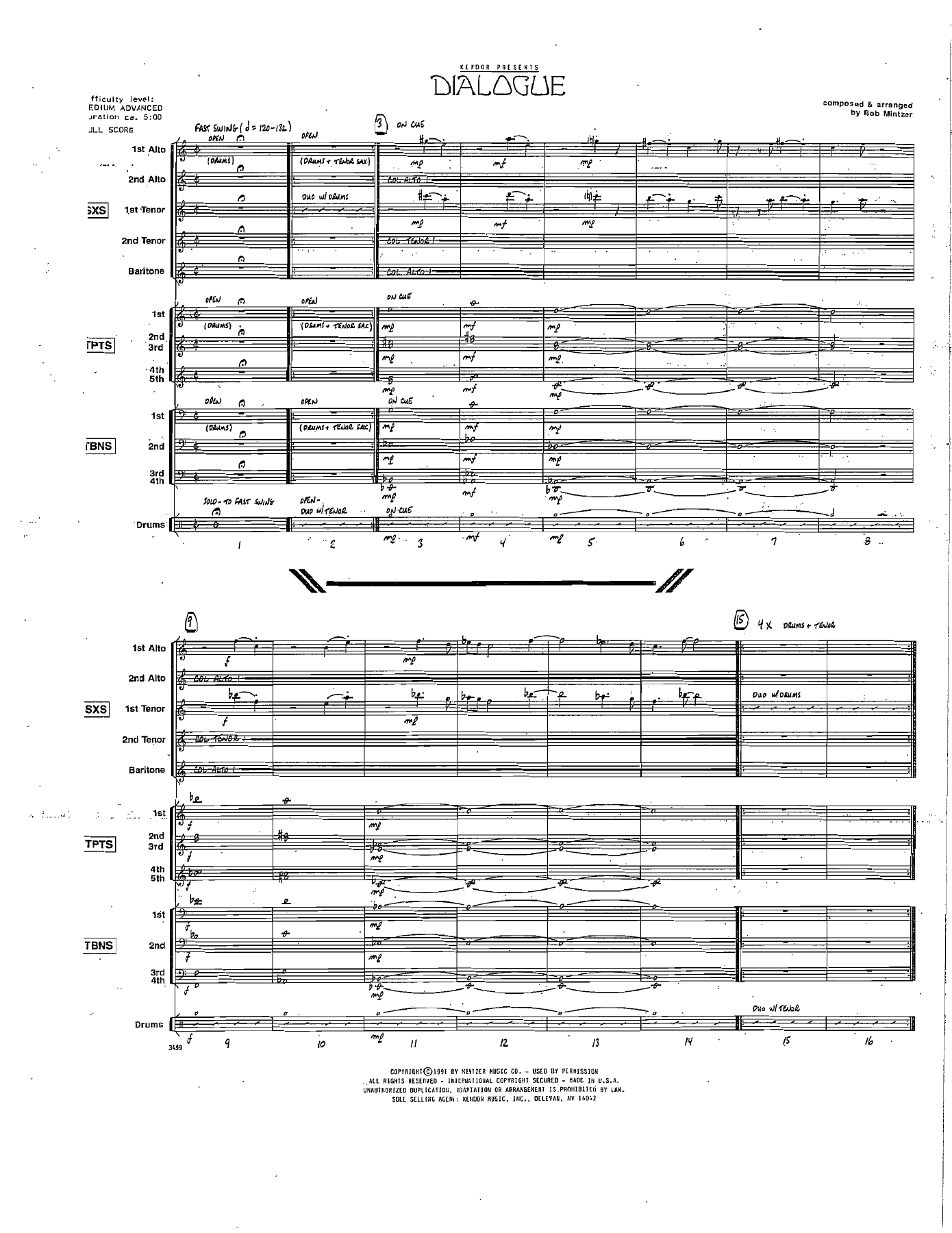 Dialogue (B.Mintzer) MP3 — sheet music cover (first page)