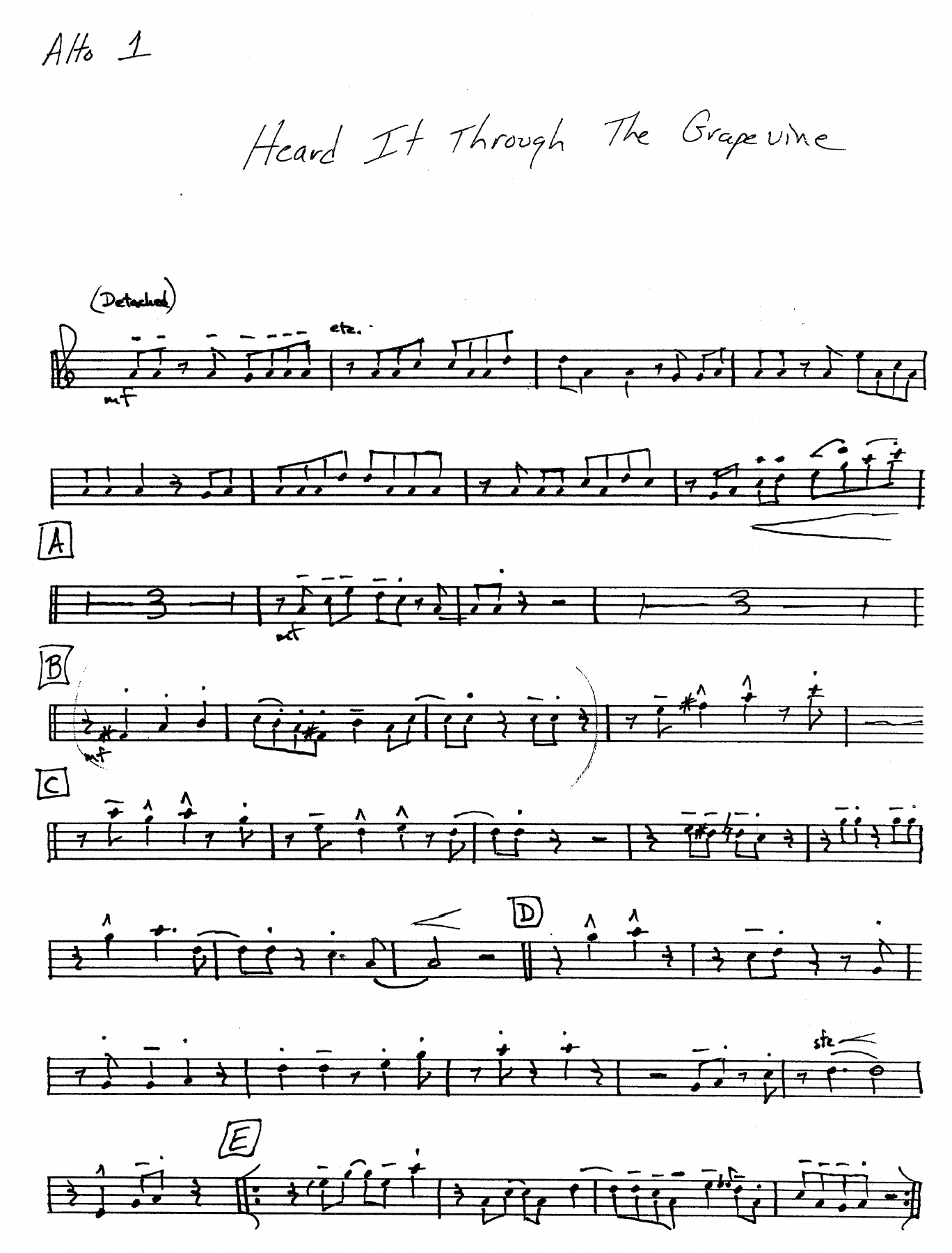 I Heard It Through The Grapevine (B.Mintzer) MP3 — page 1