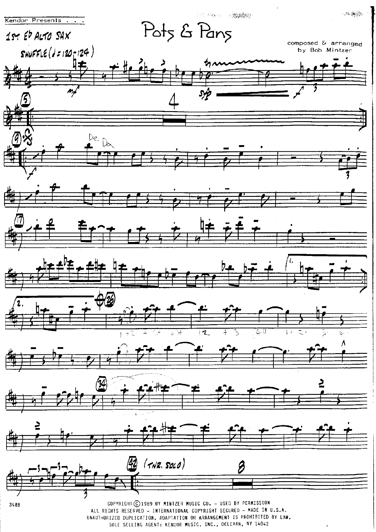 Pots And Pans — sheet music cover (first page)