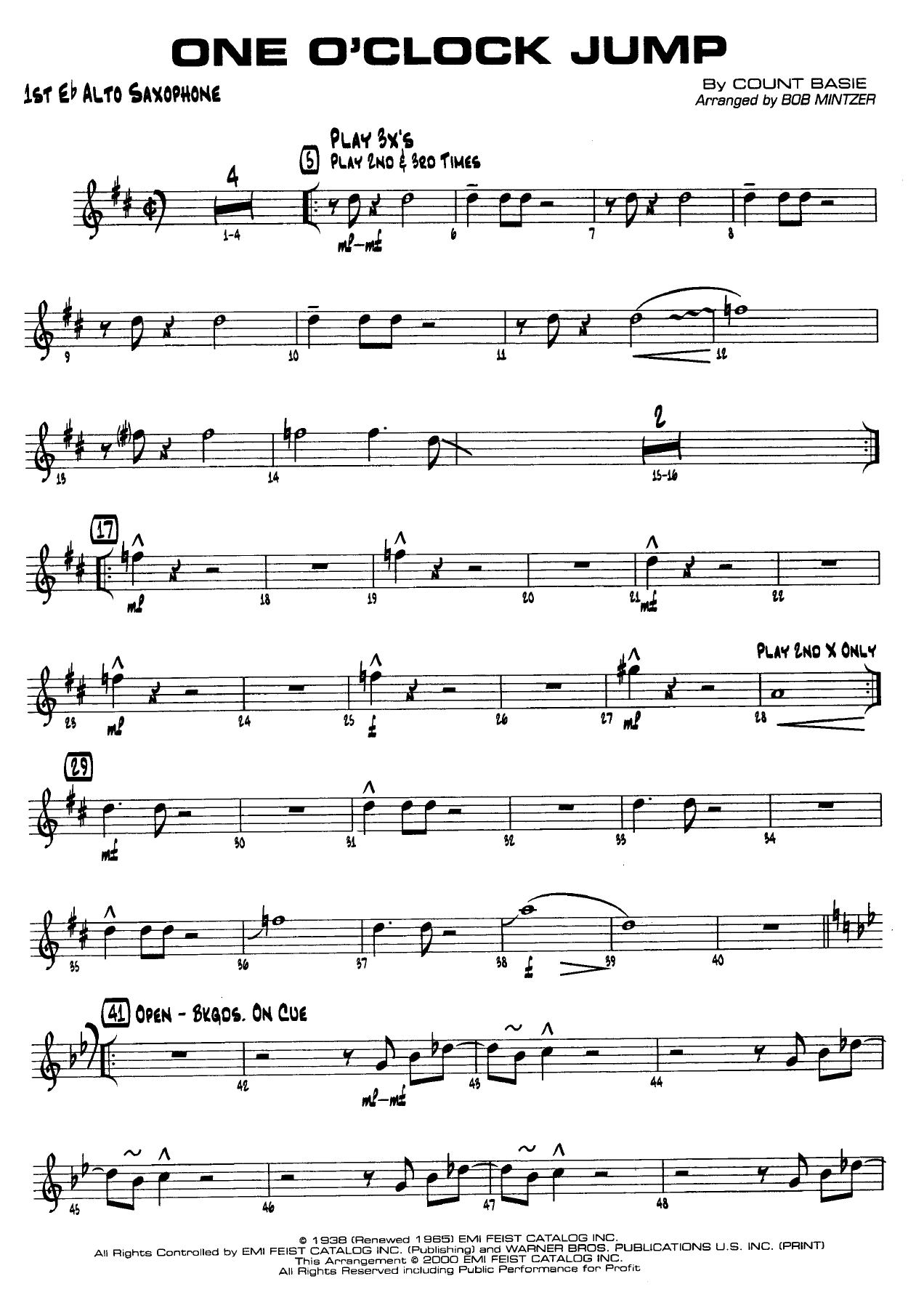 One O'Clock Jump (B.Mintzer) MP3 — Big Band sheet music arranged by Bob Mintzer | Jazz Standard