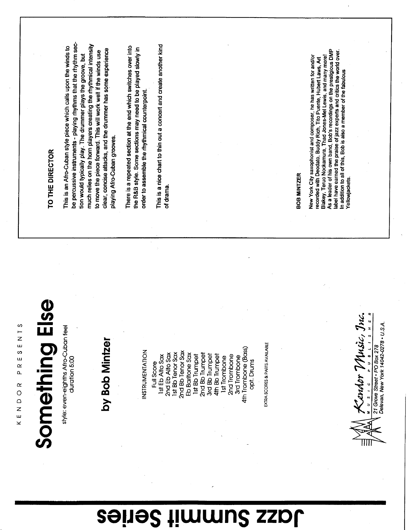 Something Else — sheet music cover (first page)
