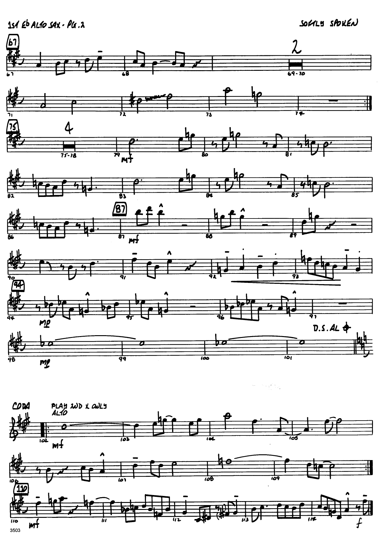 Softly Spoken (B.Mintzer) MP3 — page 2