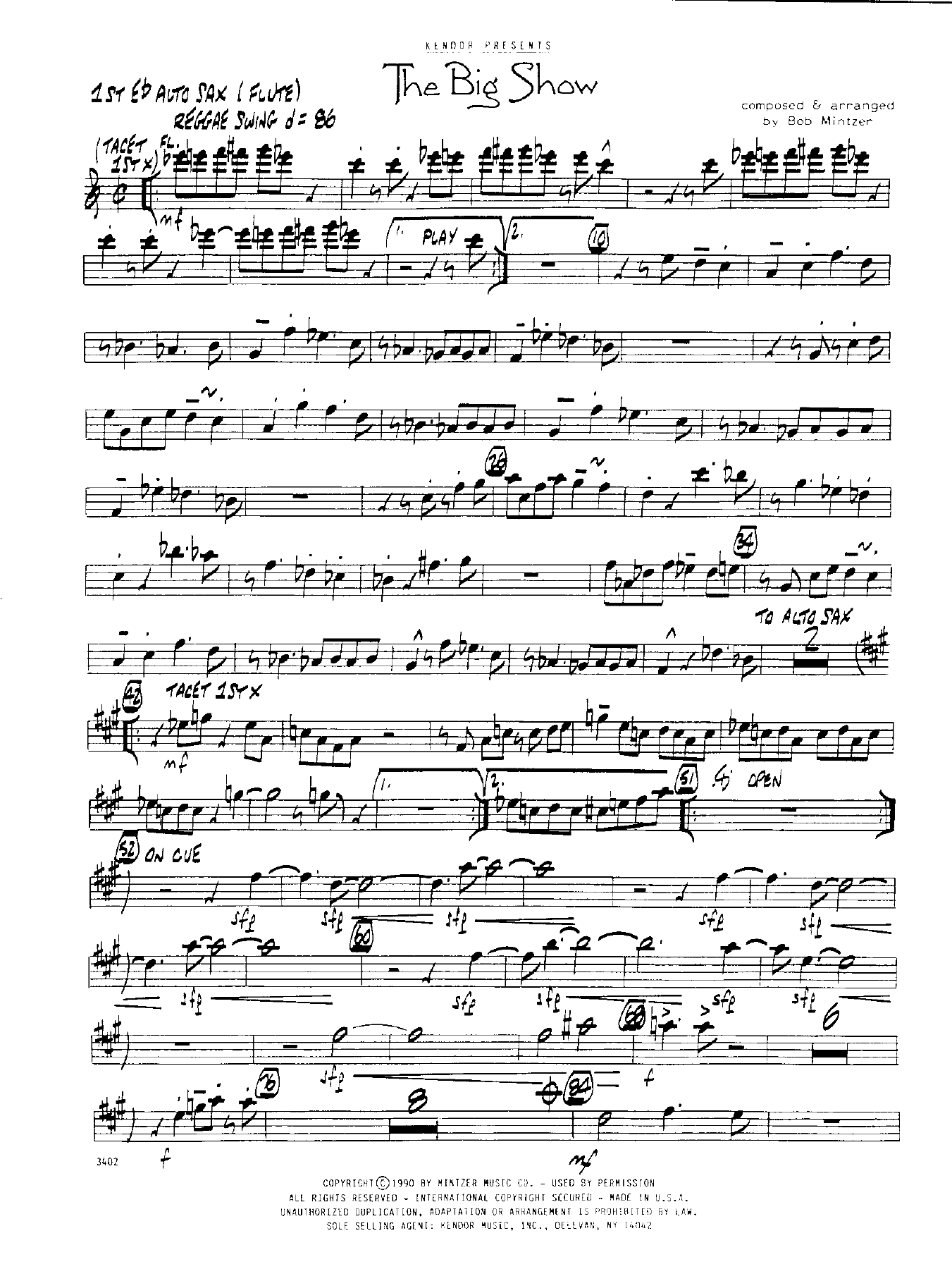 The Big Show (B.Mintzer) MP3 — Big Band sheet music arranged by Bob Mintzer | Jazz Standard