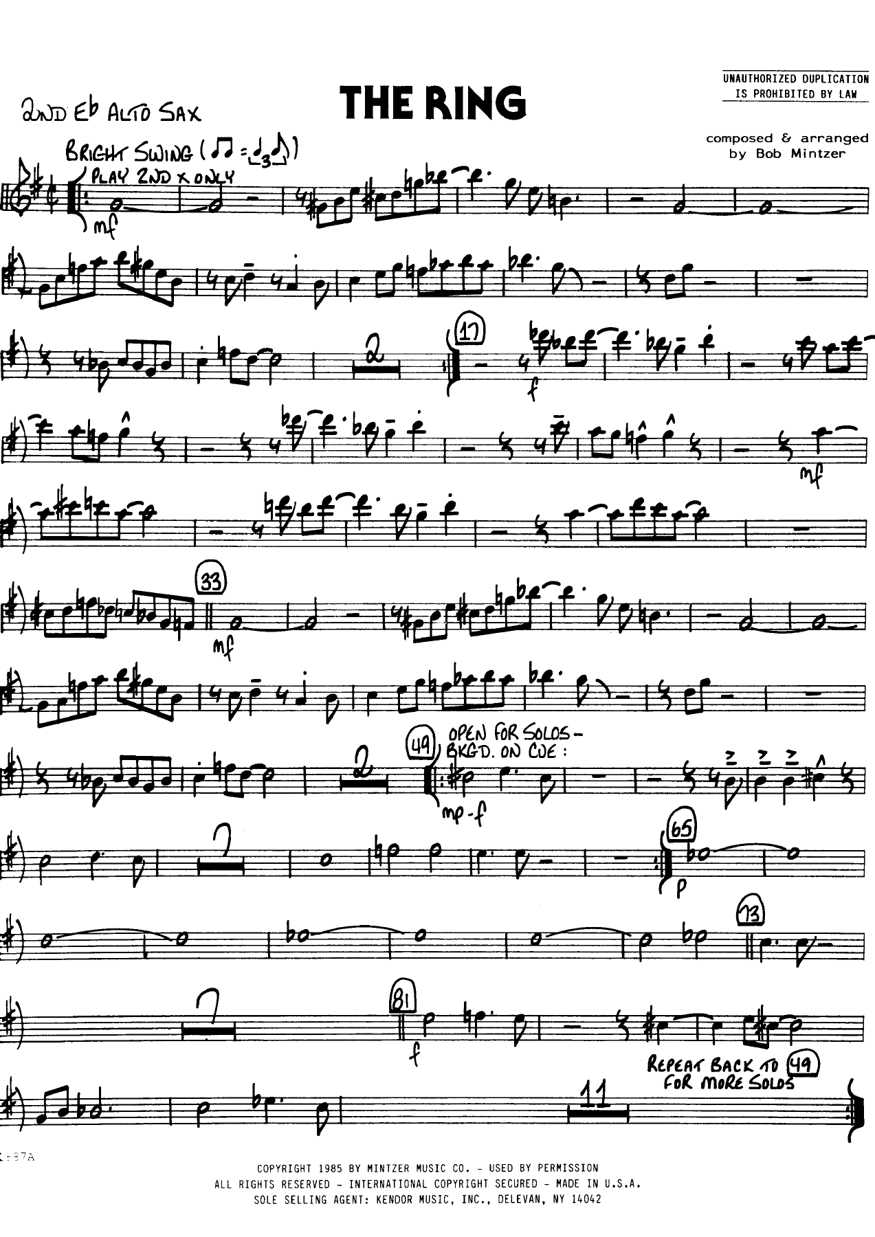 The Ring (B.Mintzer) MP3 — page 3