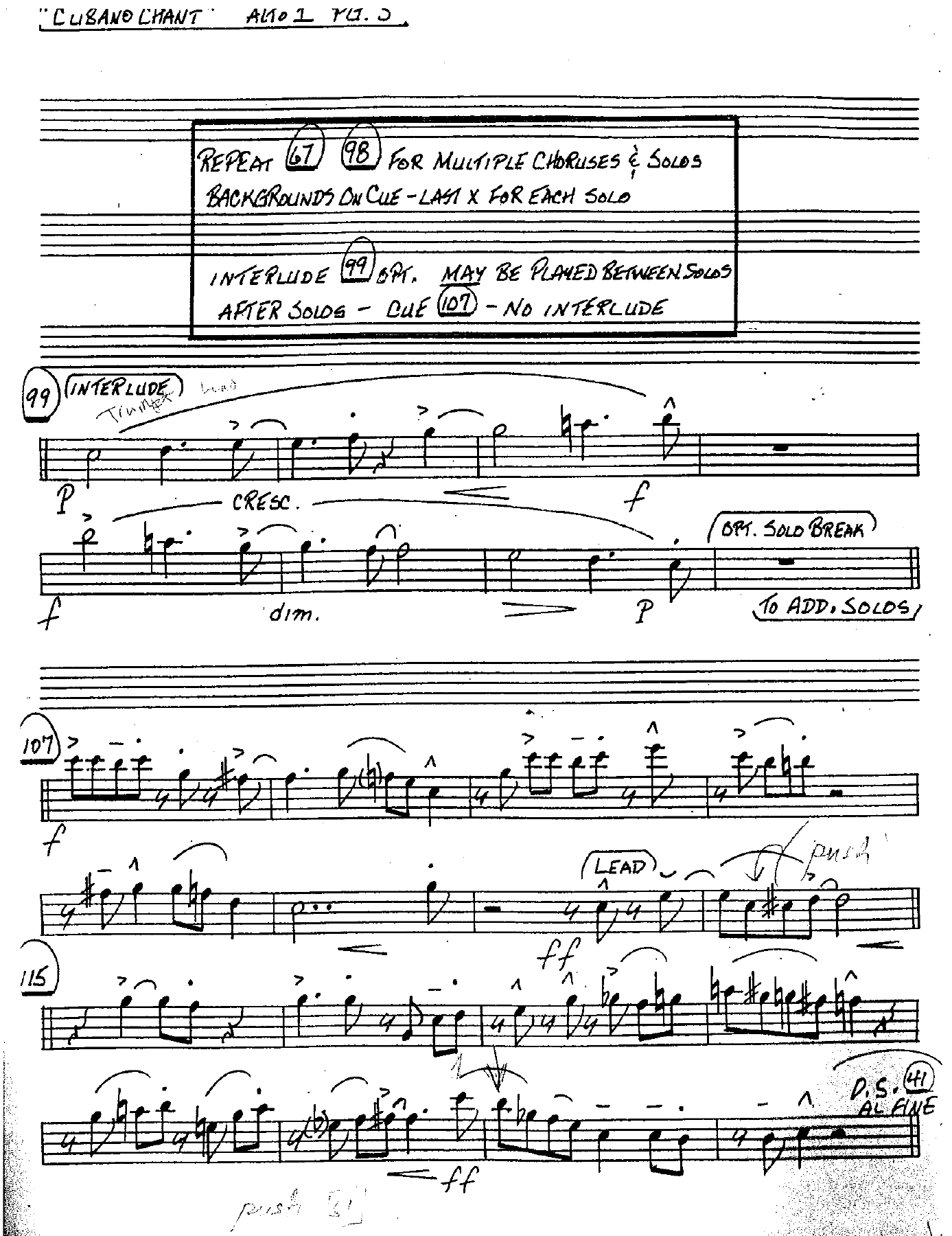 Cubano Chant (B.Washut) B.Shew — page 3