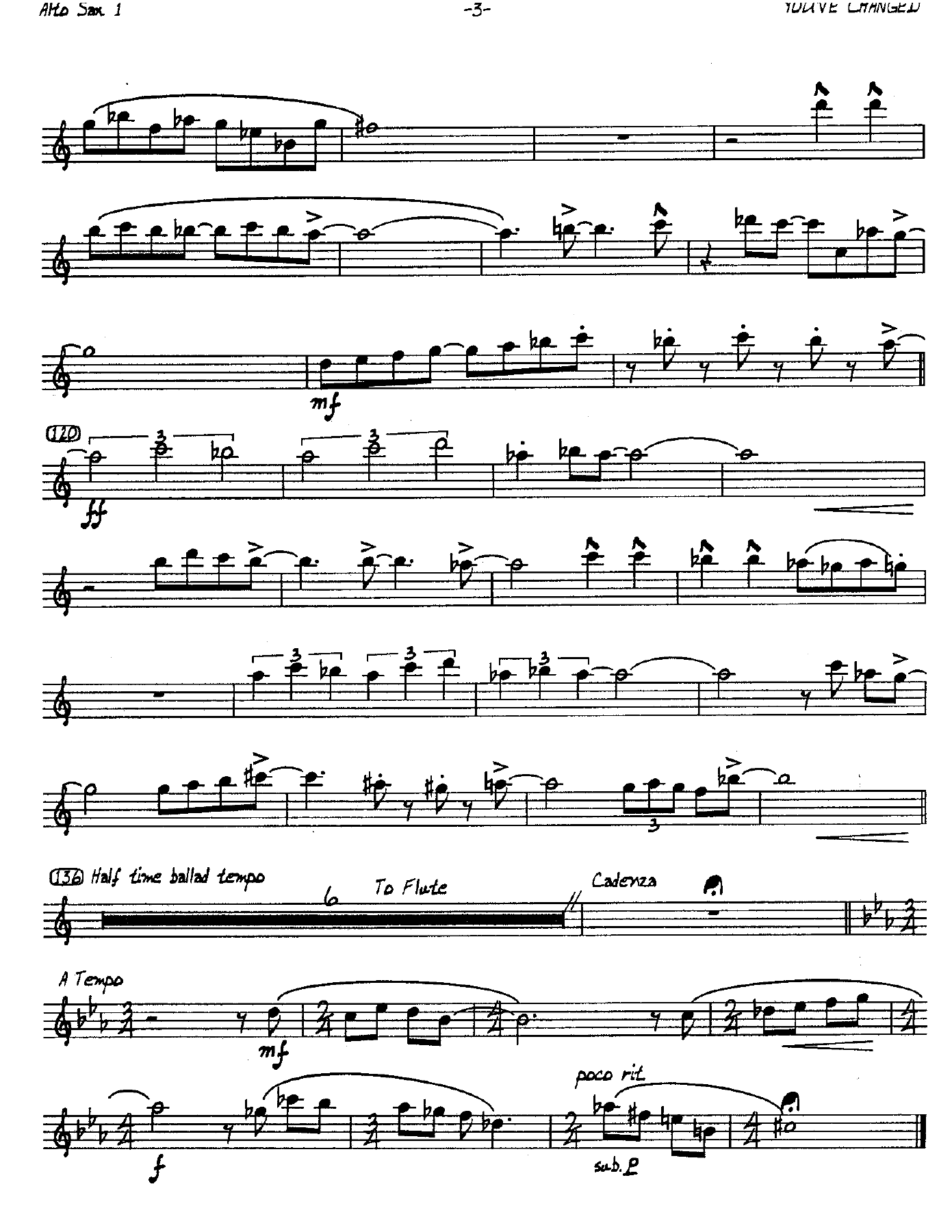 You've Changed (F.Mantooth) B.Shew Solo MP3 — page 3