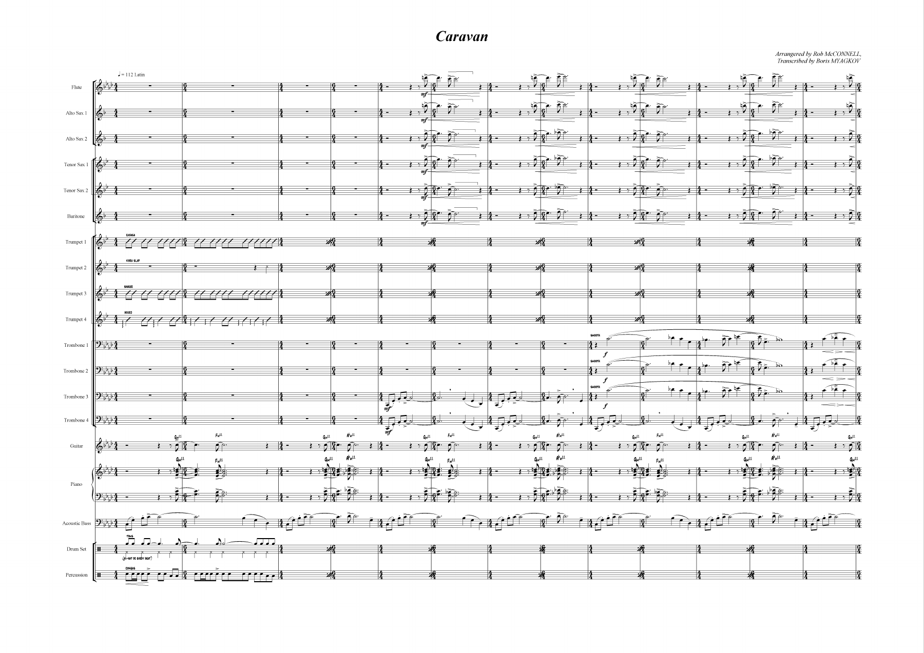 Caravan (B.Myagkov) 2 Arr — sheet music cover (first page)