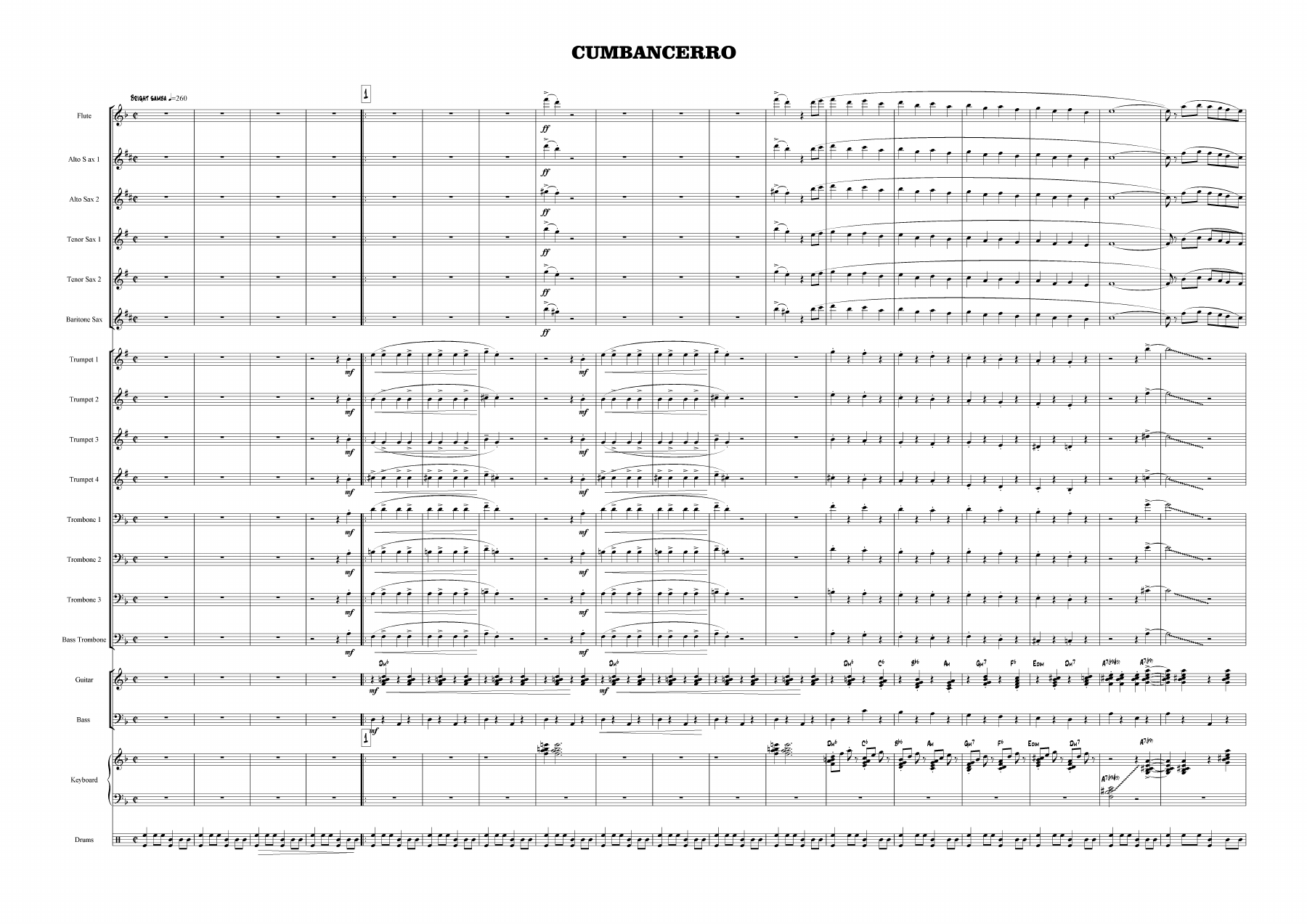 Cumbancerro — sheet music cover (first page)