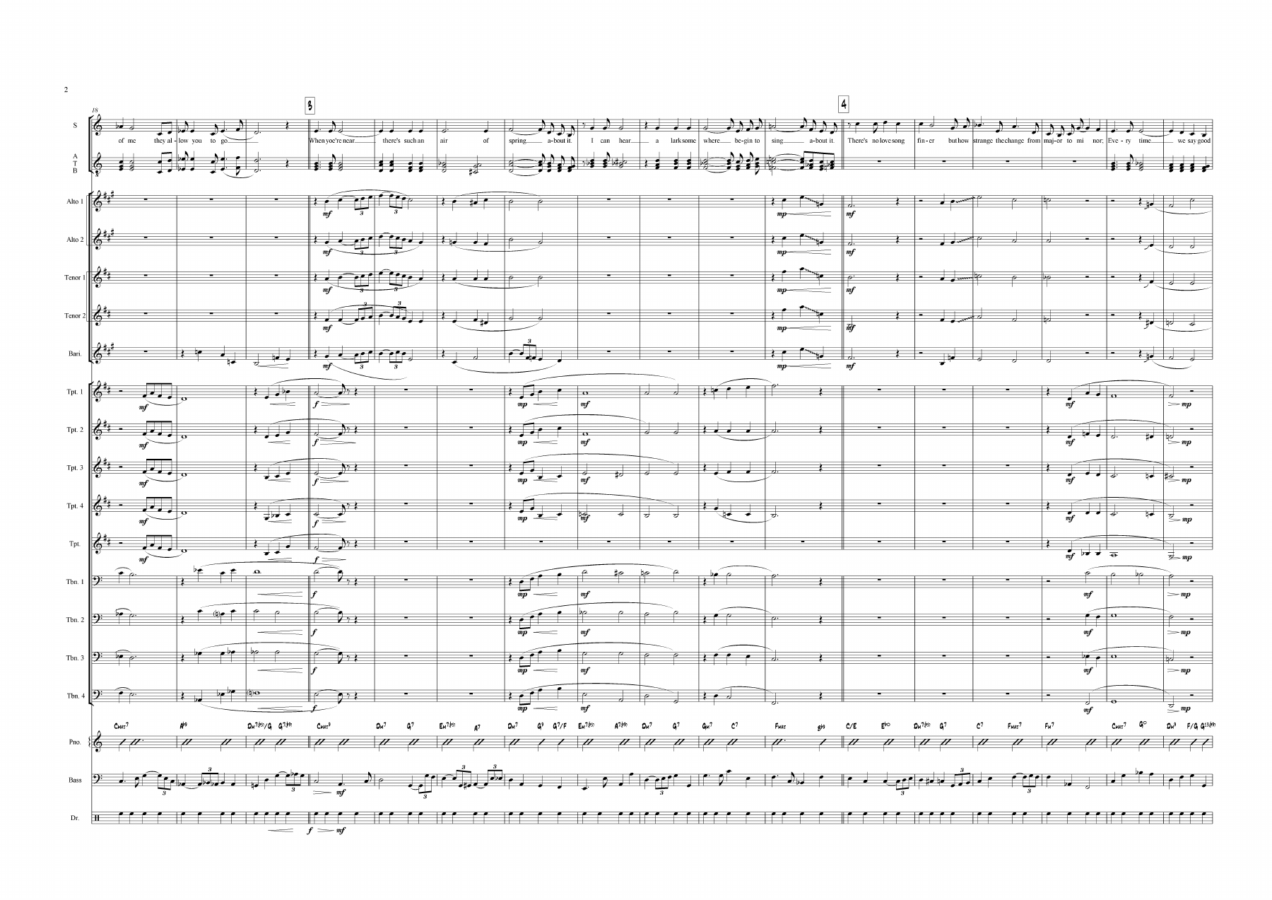 Every Time We Say Goodbye (B.Myagkov)  SATB Voc — page 2