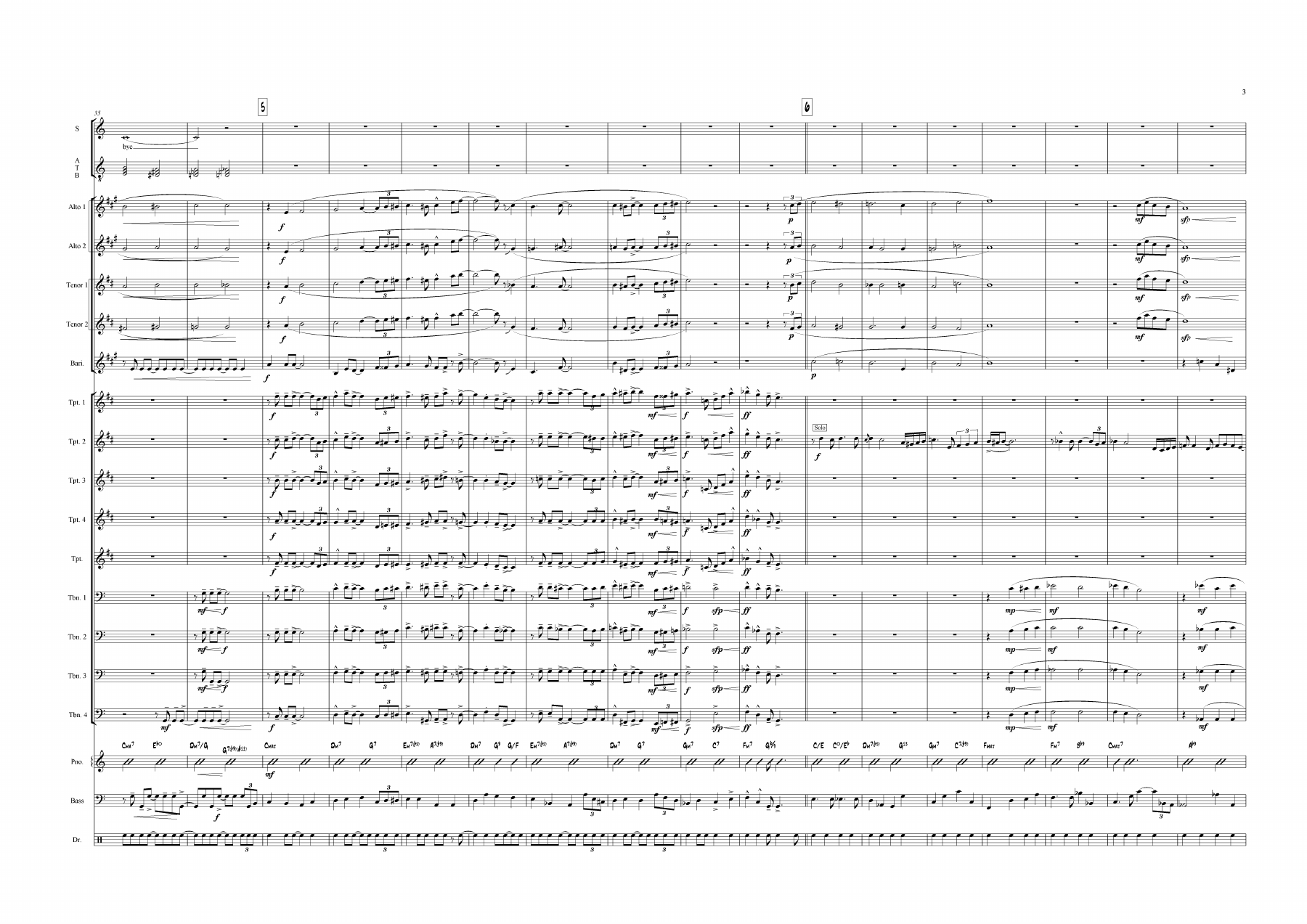 Every Time We Say Goodbye (B.Myagkov)  SATB Voc — page 3