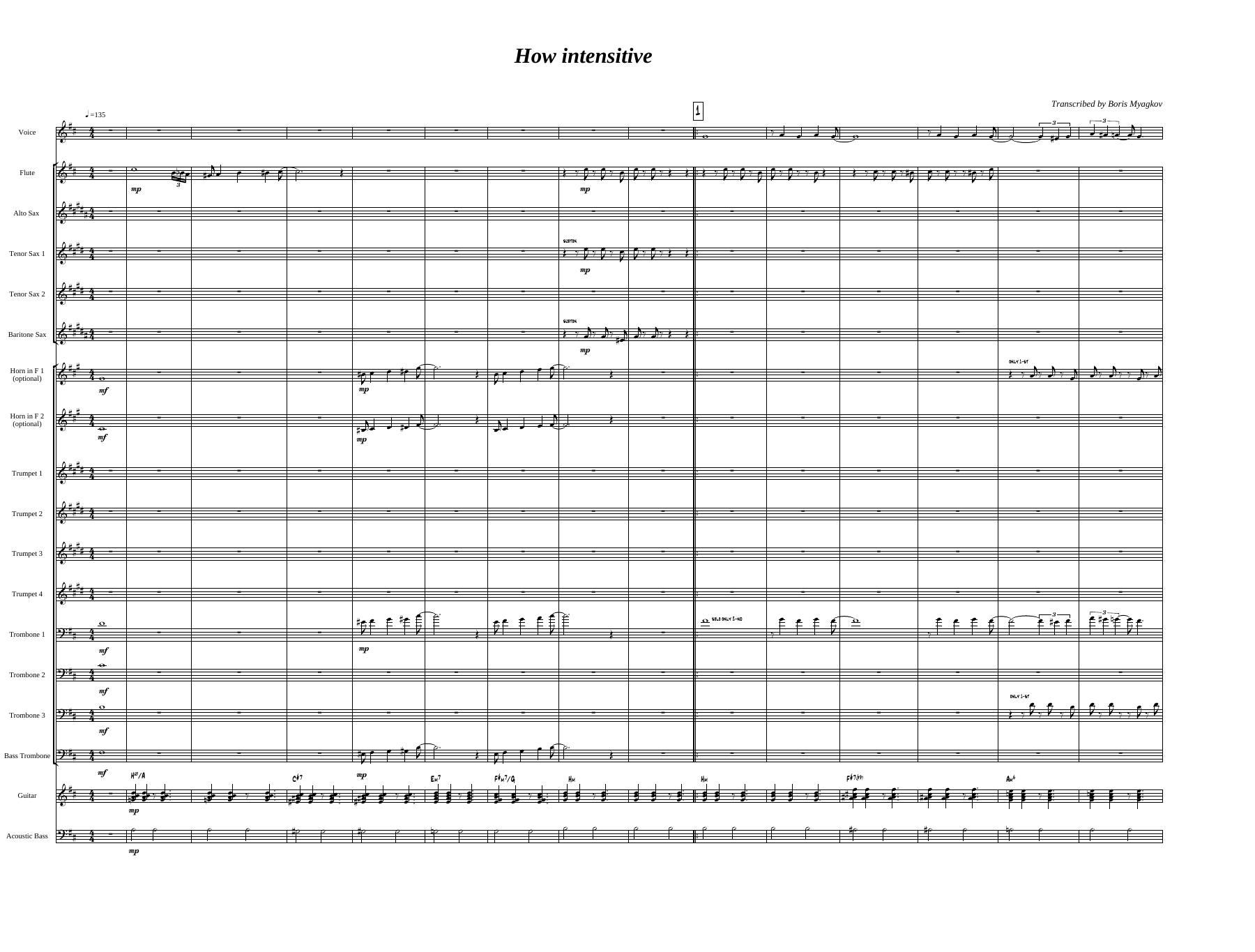 How Insensitive — sheet music cover (first page)