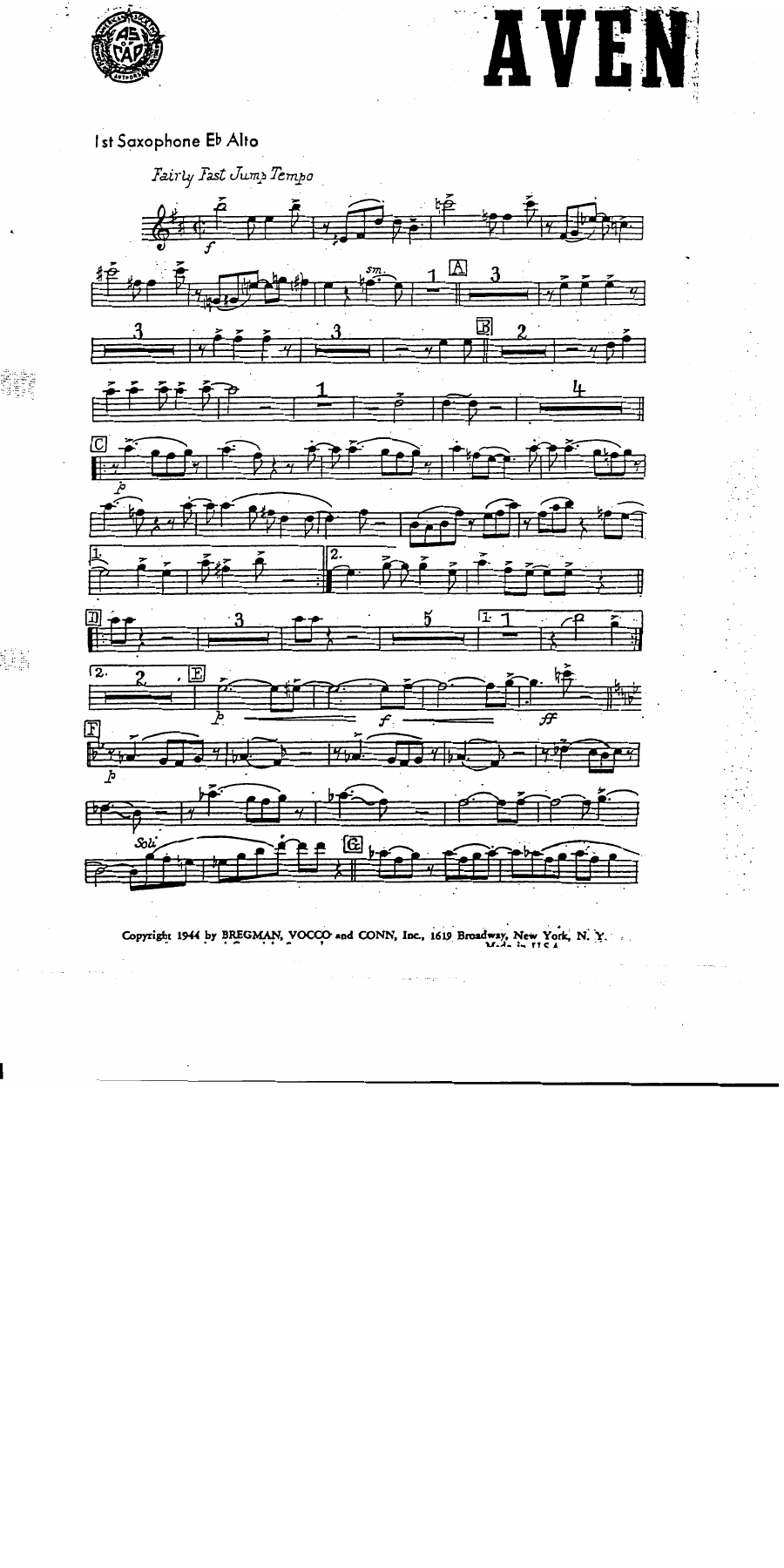 Avenue C (B.Clayton) 31 — sheet music preview