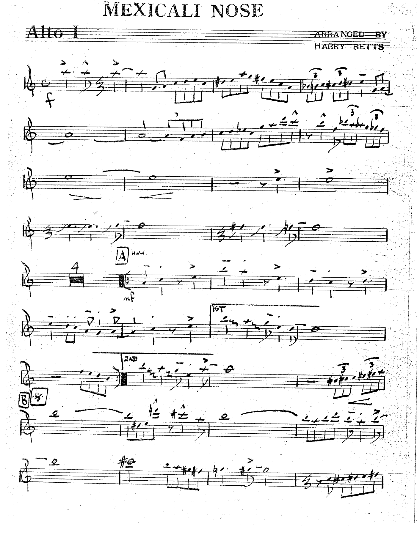 Mexicali Nose (H.Betts) B.Rich MP3 — Big Band sheet music by Buddy Rich | Jazz Standard