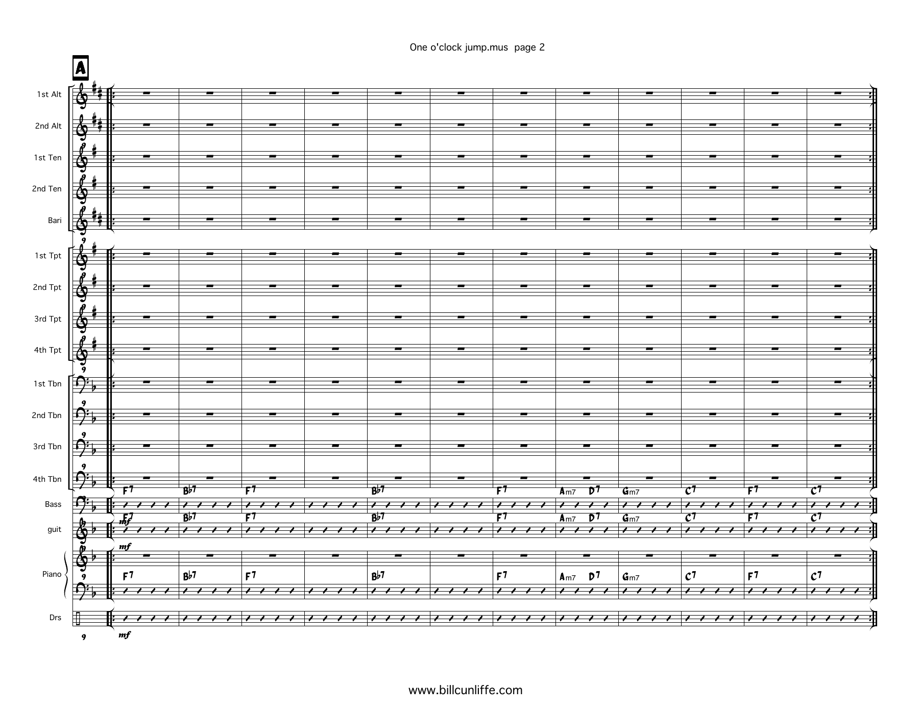 One O'Clock Jump (B.Cunliffe) B.Rich — page 2