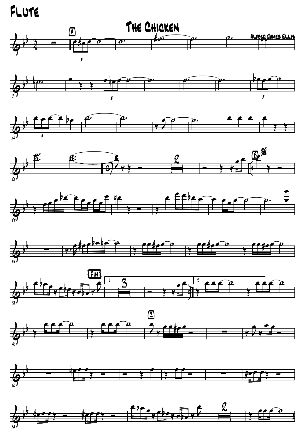 The Chicken (A.J.Ellis) B.Rich — sheet music preview