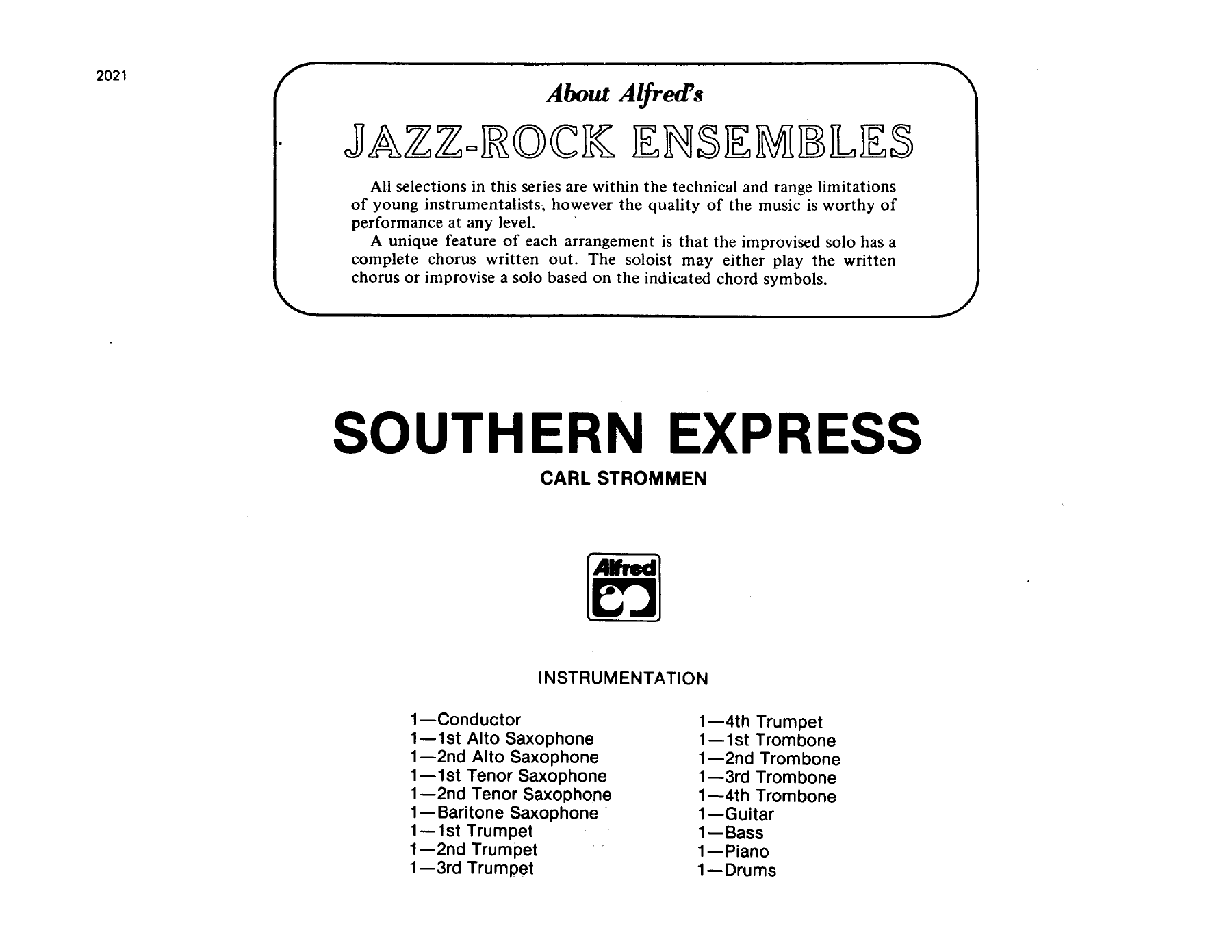 Southern Express — sheet music cover (first page)