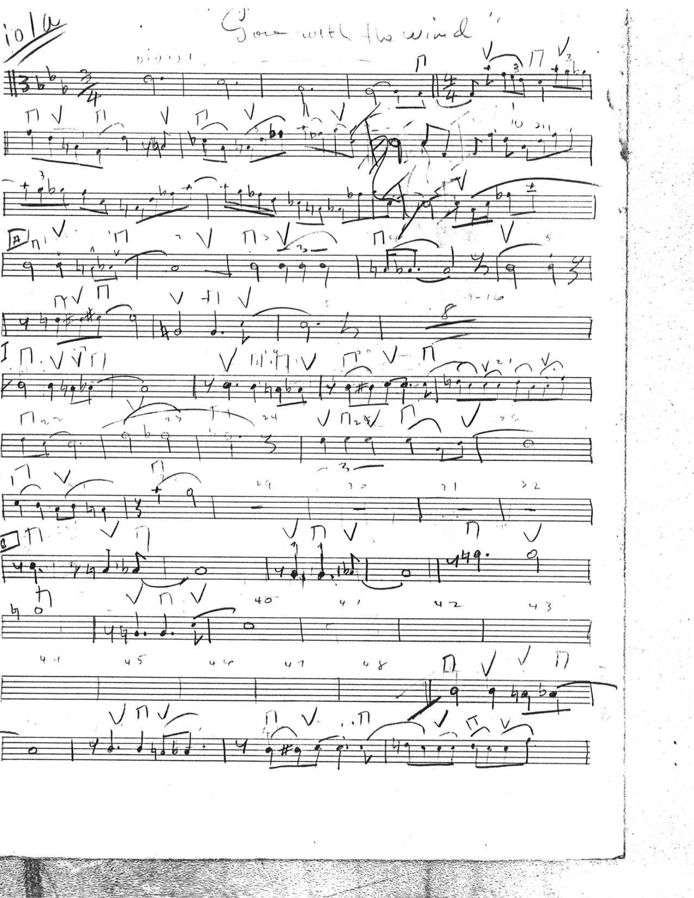 Gone With The Wind — sheet music cover (first page)