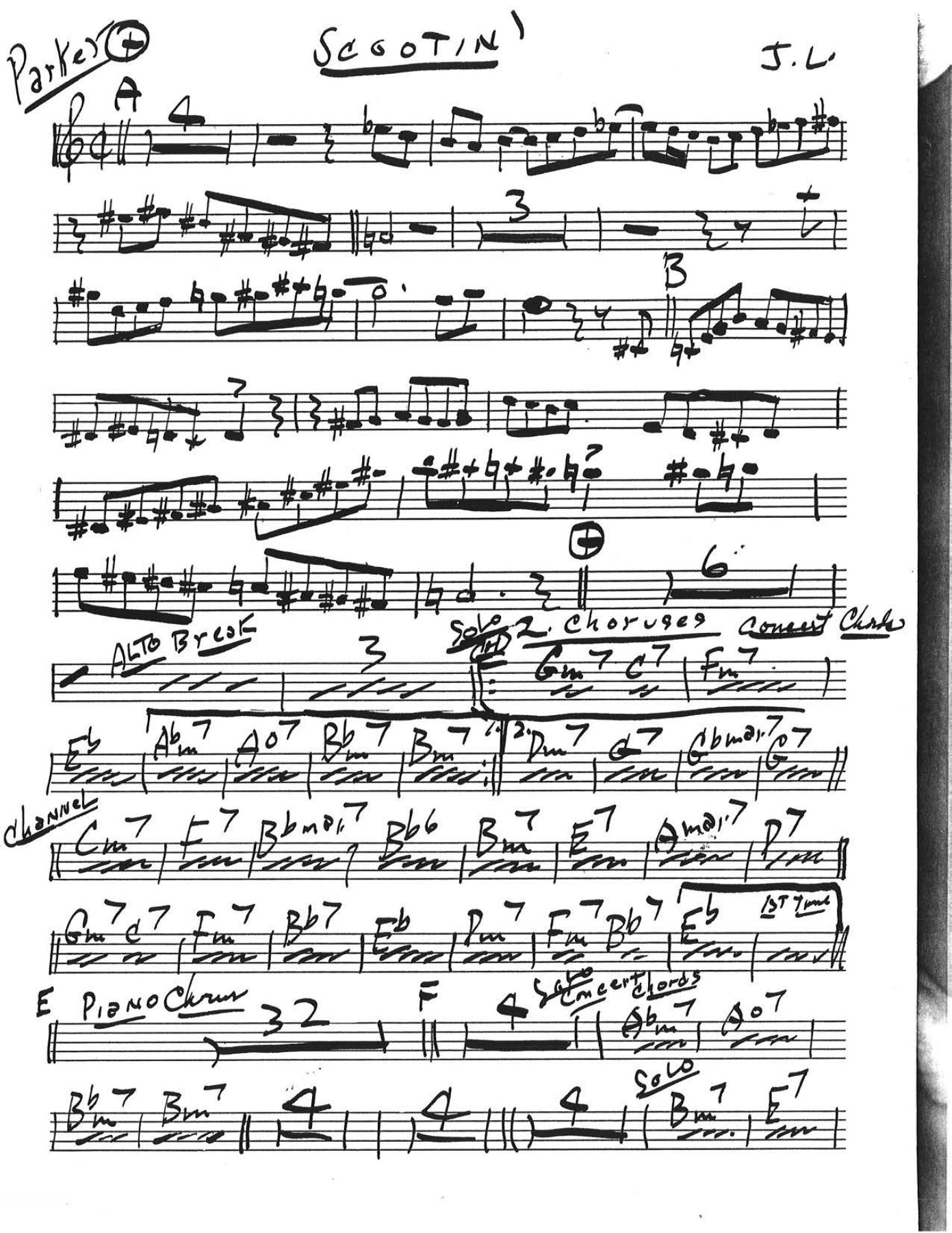 Scootin' — sheet music cover (first page)