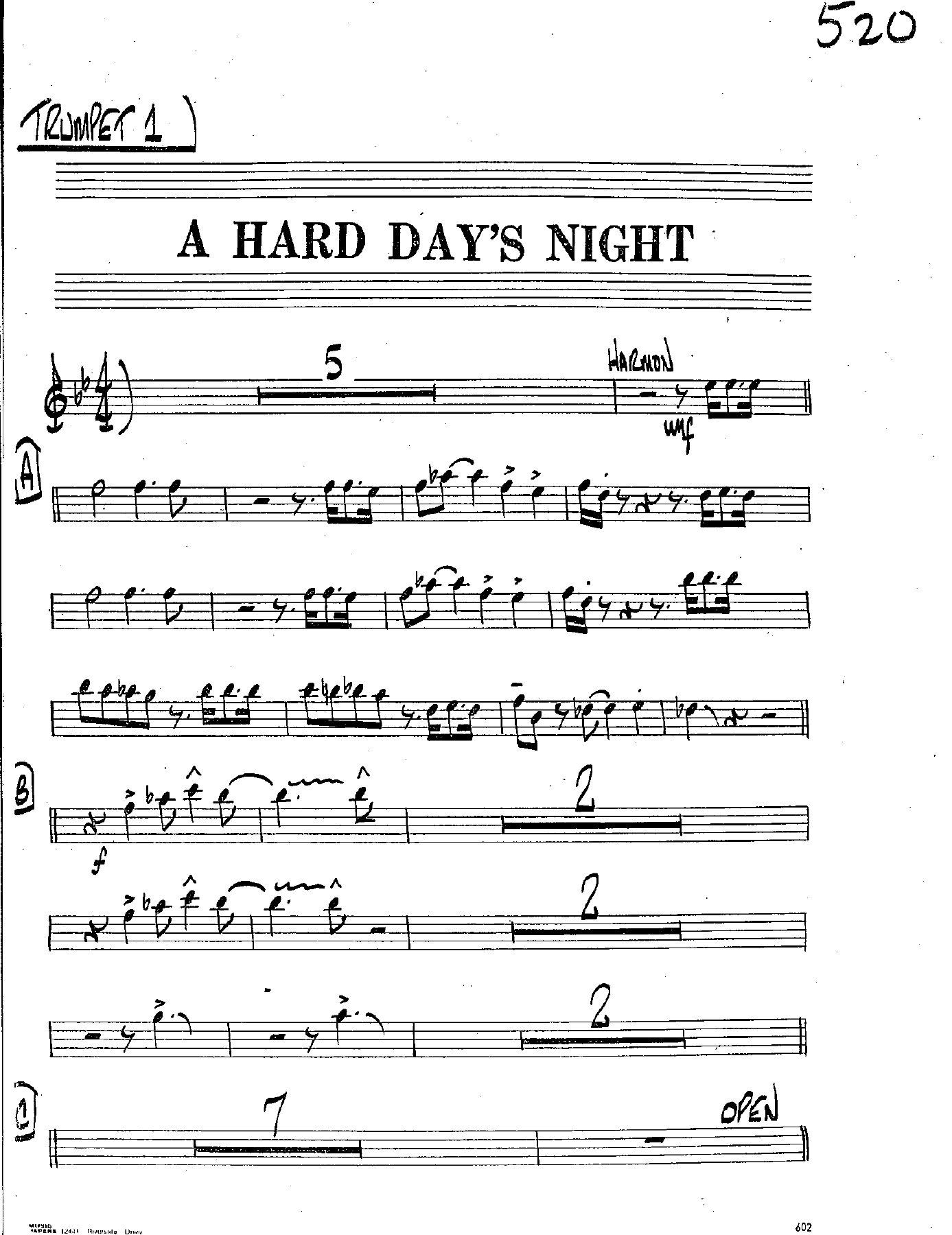 A Hard Day's Night (C.O'Farrill) 2 — Big Band sheet music by Chico O'Farrill | Jazz Standard