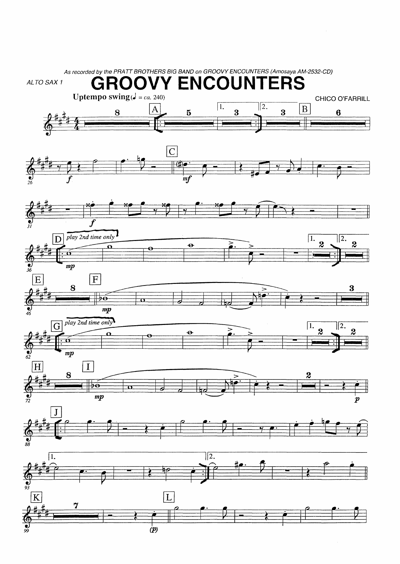 Groovy Encounters — sheet music cover (first page)