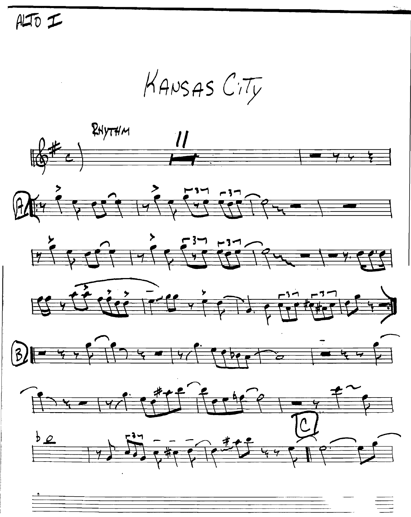 Kansas City (C.O'Farrill) C.Basie — Big Band sheet music arranged by Chico O'Farrill | Jazz Standard