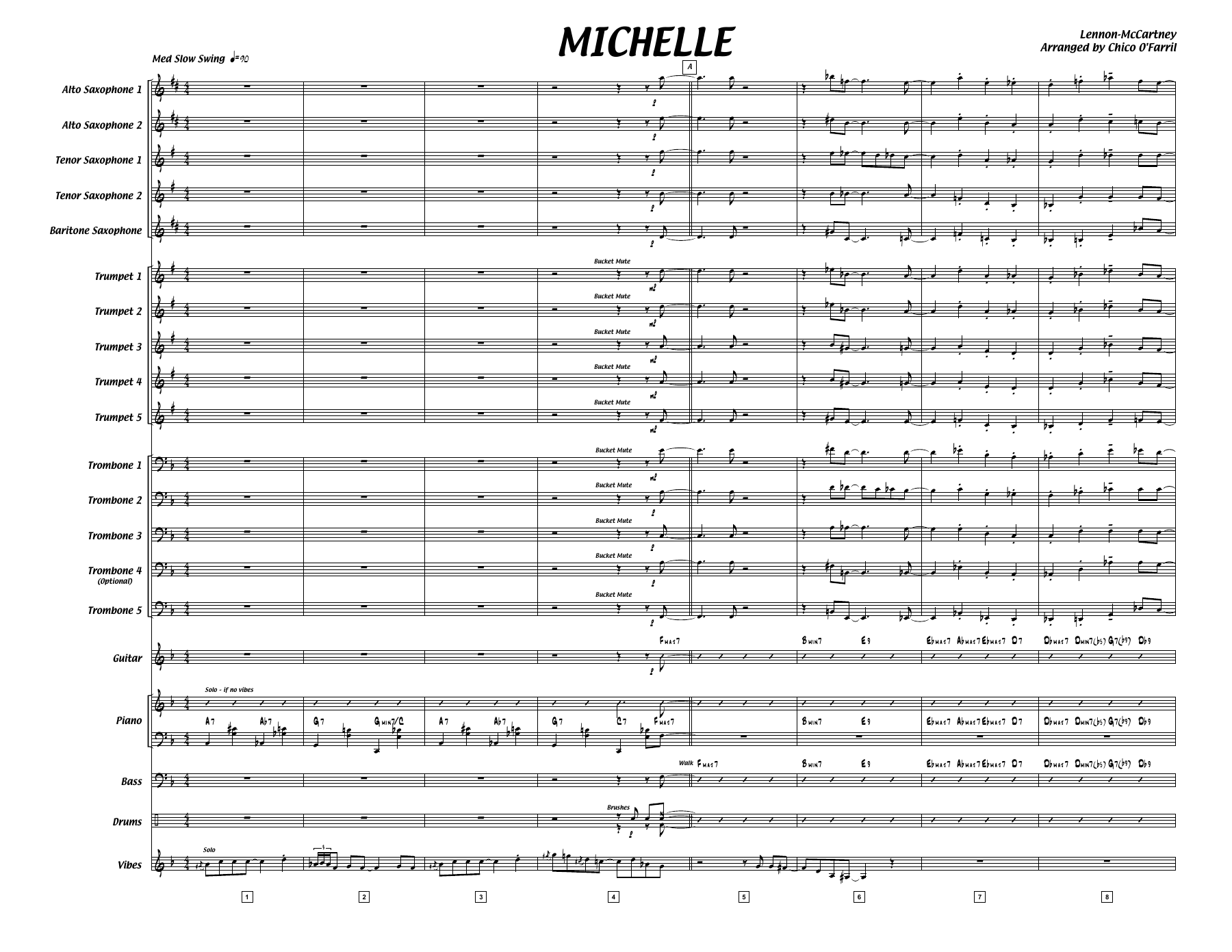 Michelle — sheet music cover (first page)